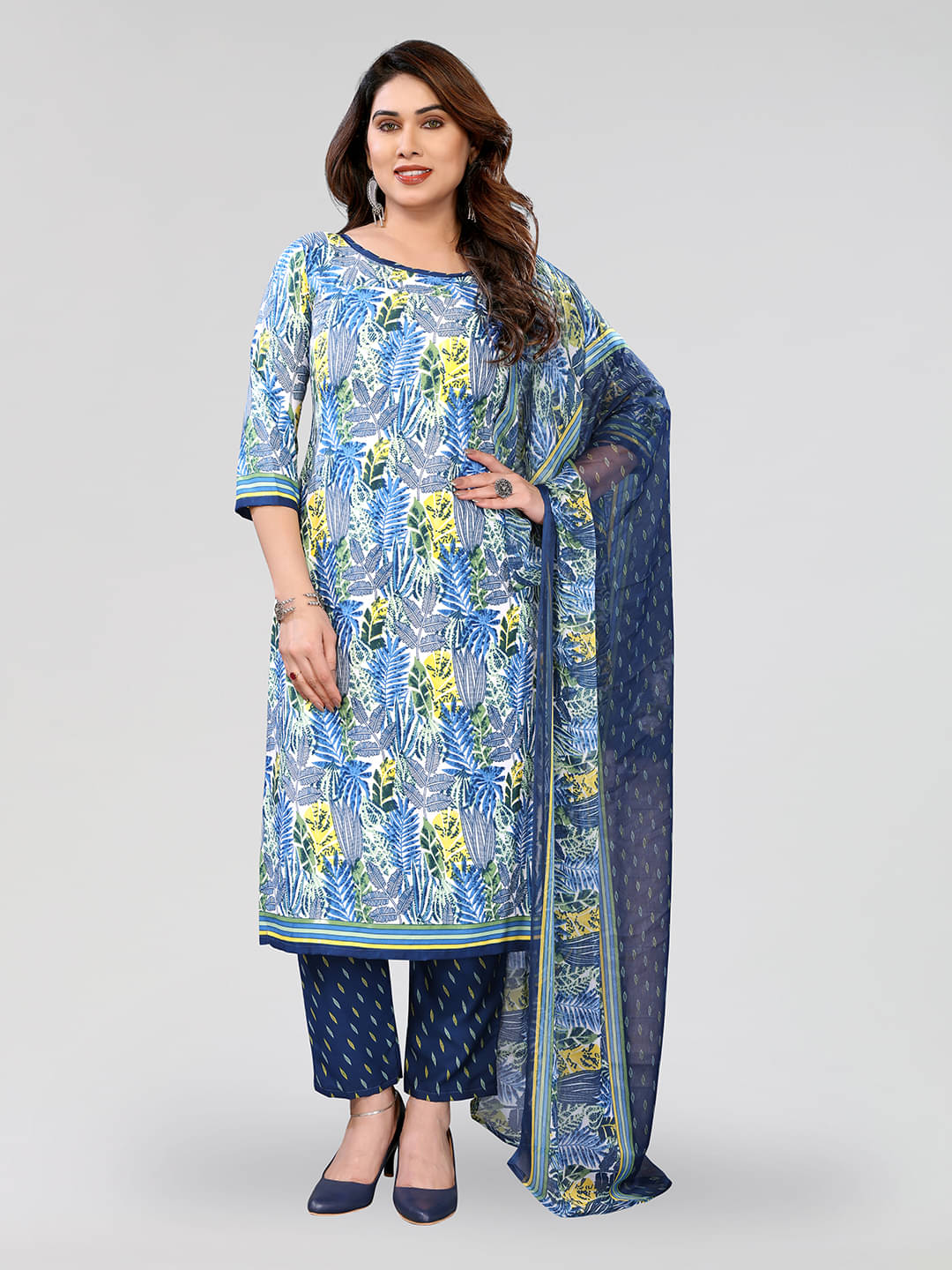     			ANAND SAREES Women Crepe Unstitched Dress Material ( Multicolor )