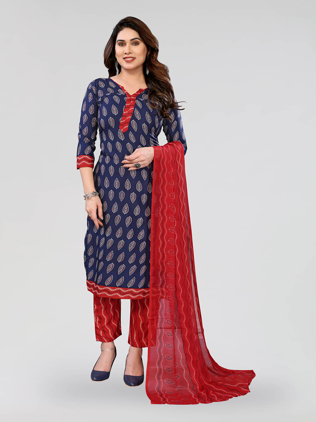 ANAND SAREES Women Crepe Unstitched Dress Material ( Black ) ANAND SAREES Women Crepe Unstitched Dress Material ( Black )