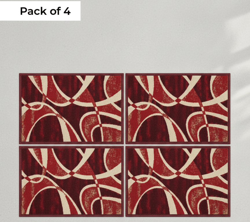     			ANtiqo Multi Coir Rectangular Floor Mat ( Pack of 4 )