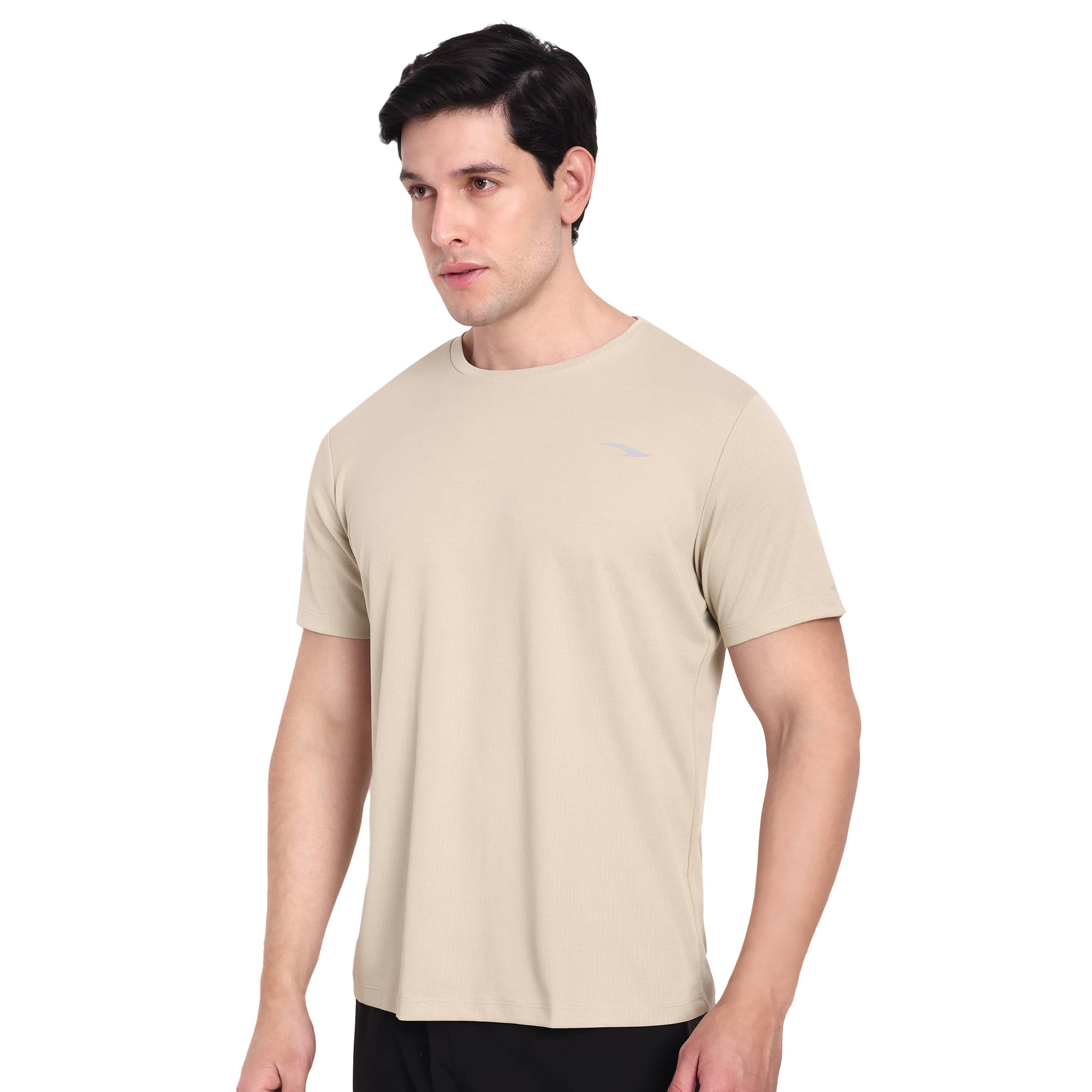     			ASIAN Men Polyester Regular Fit Solid T-Shirt ( Beige )