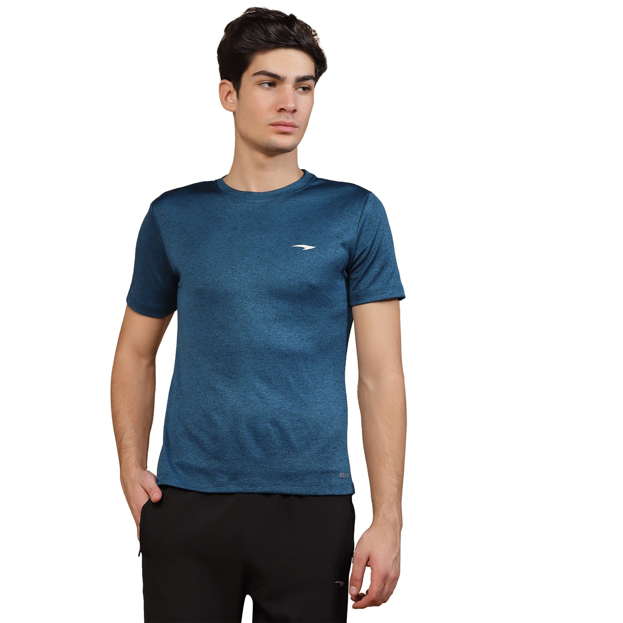 ASIAN Men Polyester Regular Fit Solid T-Shirt ( Navy Blue )     			ASIAN Men Polyester Regular Fit Solid T-Shirt ( Navy Blue )