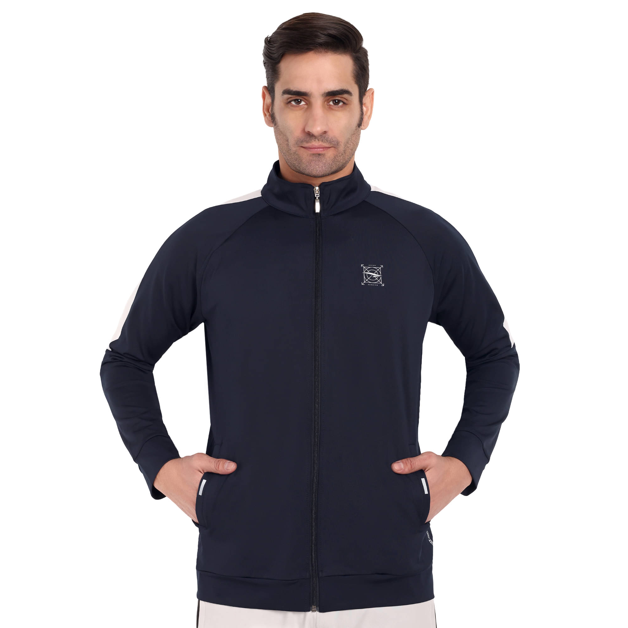 ASIAN Polyester Men's Casual Jacket - Navy ( Pack of 1 ) ASIAN Polyester Men's Casual Jacket - Navy ( Pack of 1 )