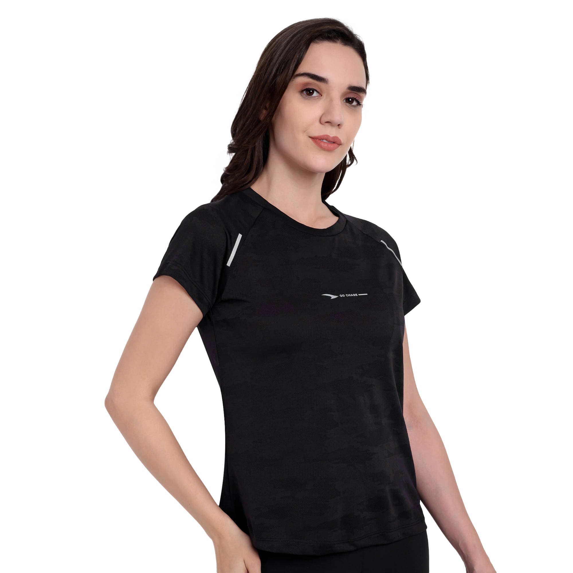     			ASIAN Women Cotton Solid Regular Fit Round Neck T-Shirt ( Black )