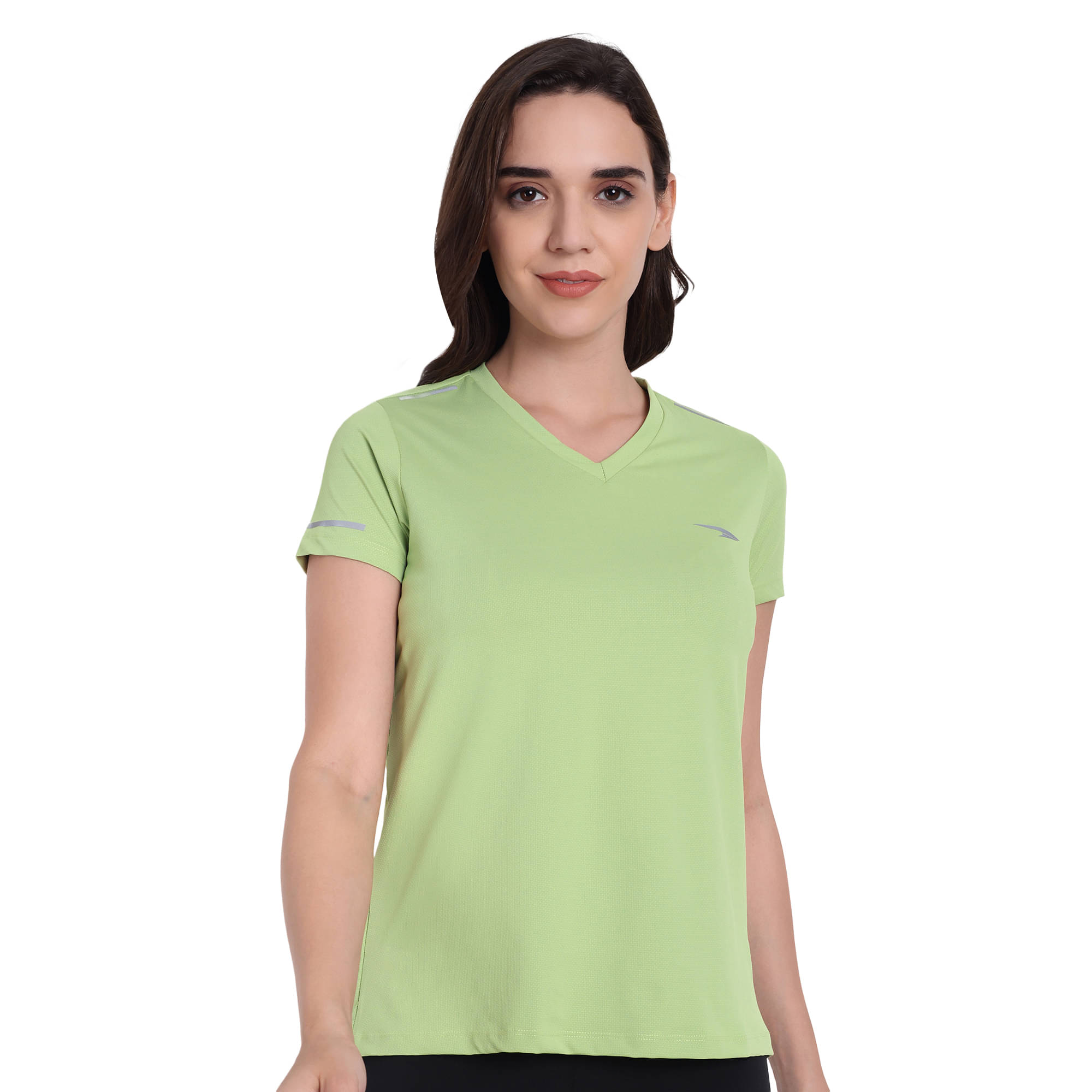     			ASIAN Women Cotton Solid Regular Fit V-Neck T-Shirt ( Green )