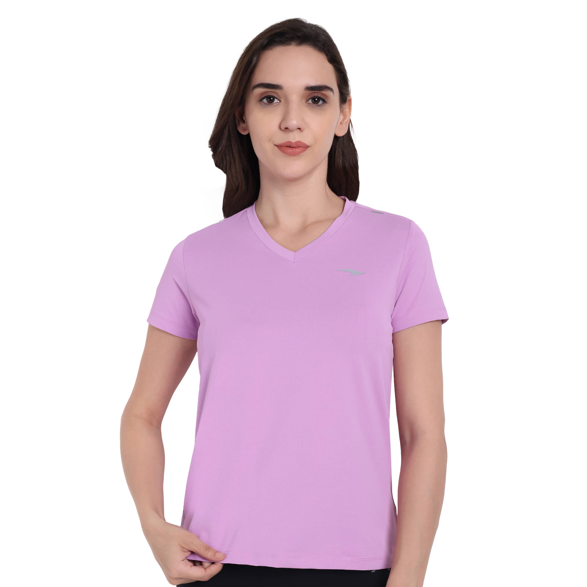 ASIAN Women Cotton Solid Regular Fit V-Neck T-Shirt ( Lavender ) ASIAN Women Cotton Solid Regular Fit V-Neck T-Shirt ( Lavender )
