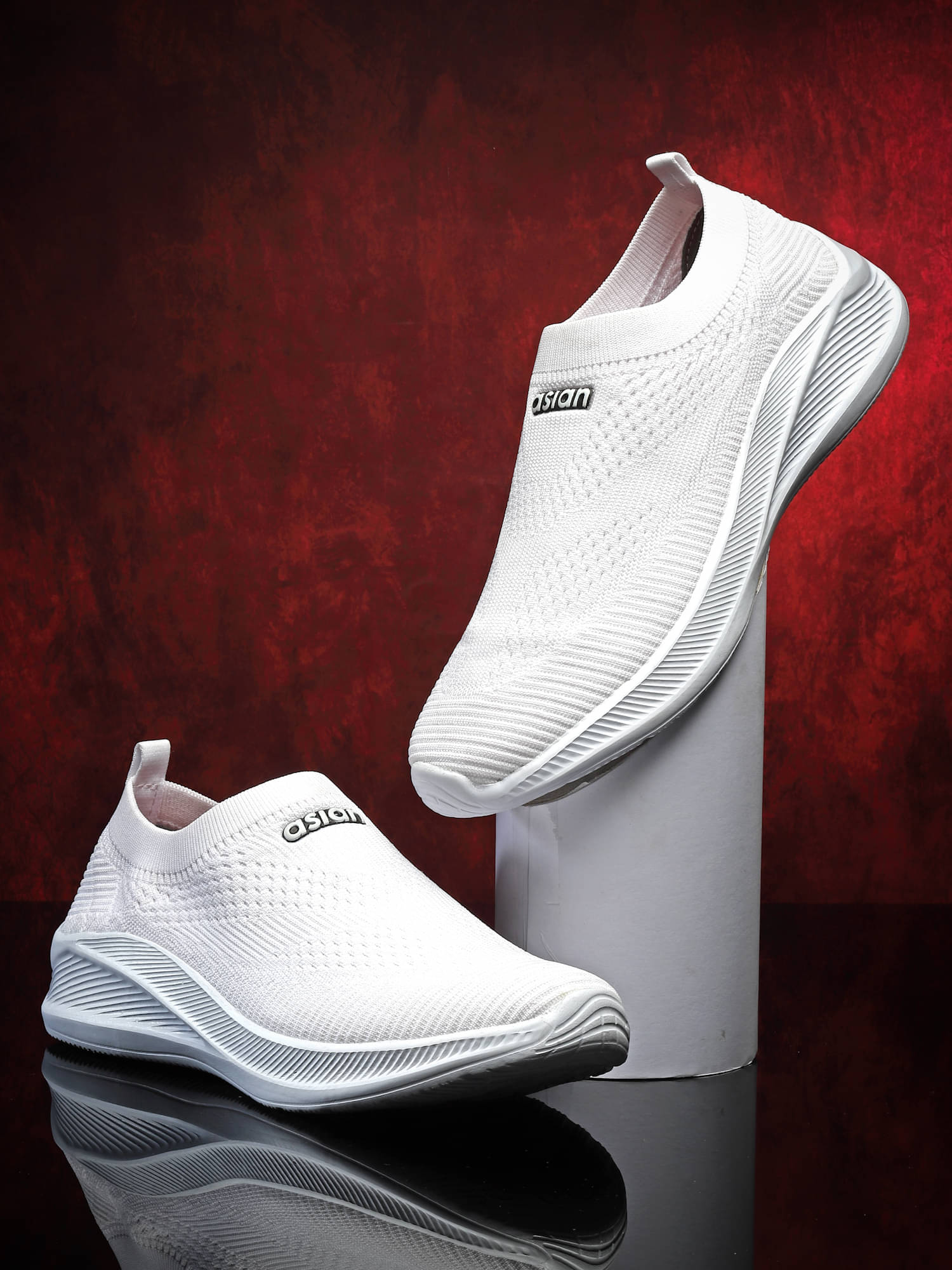     			ASIAN wind-04 Off White Men's Sports Running Shoes