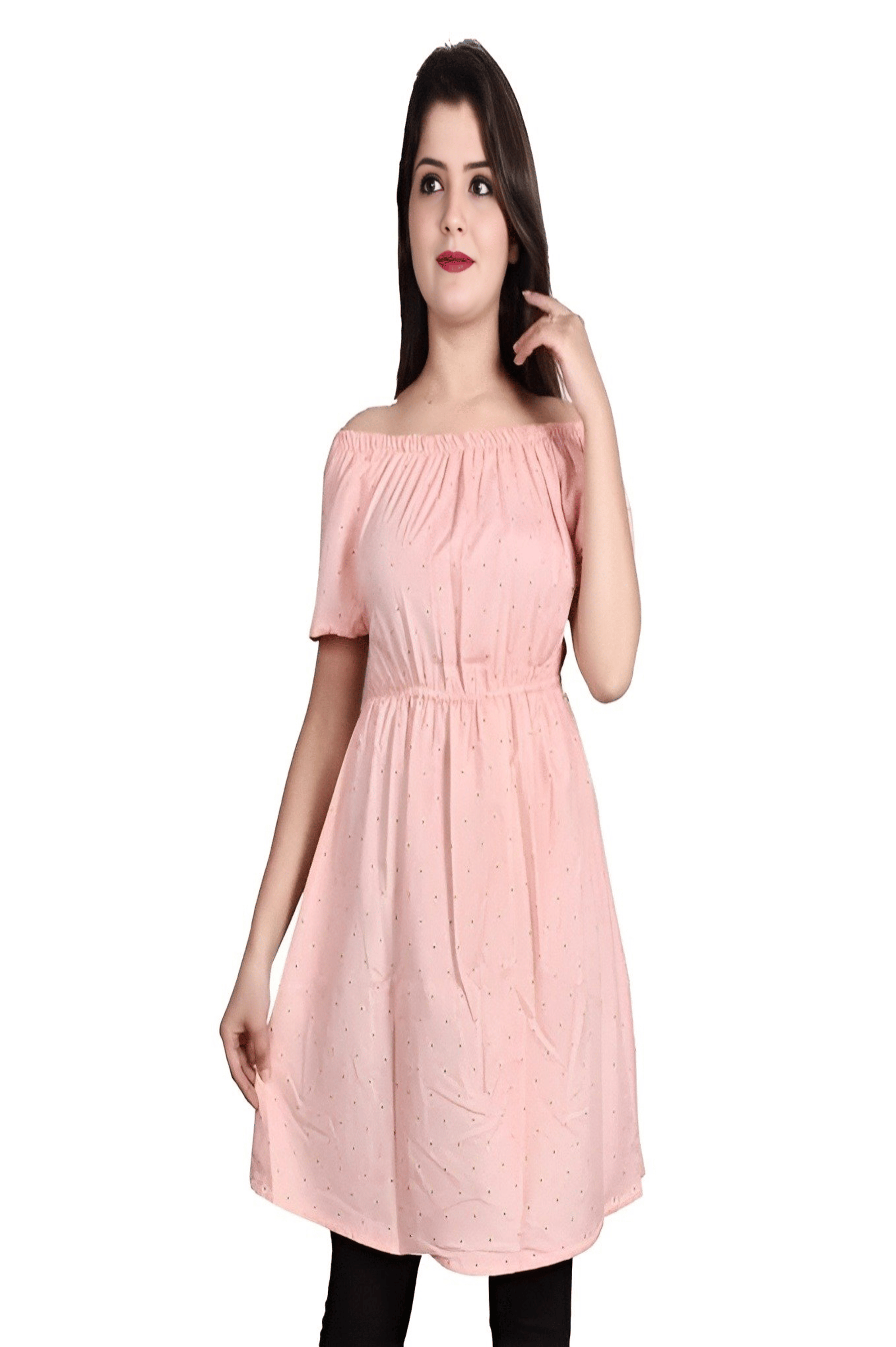     			ATIMUNA Women's Polyester Regular Top ( Pink )
