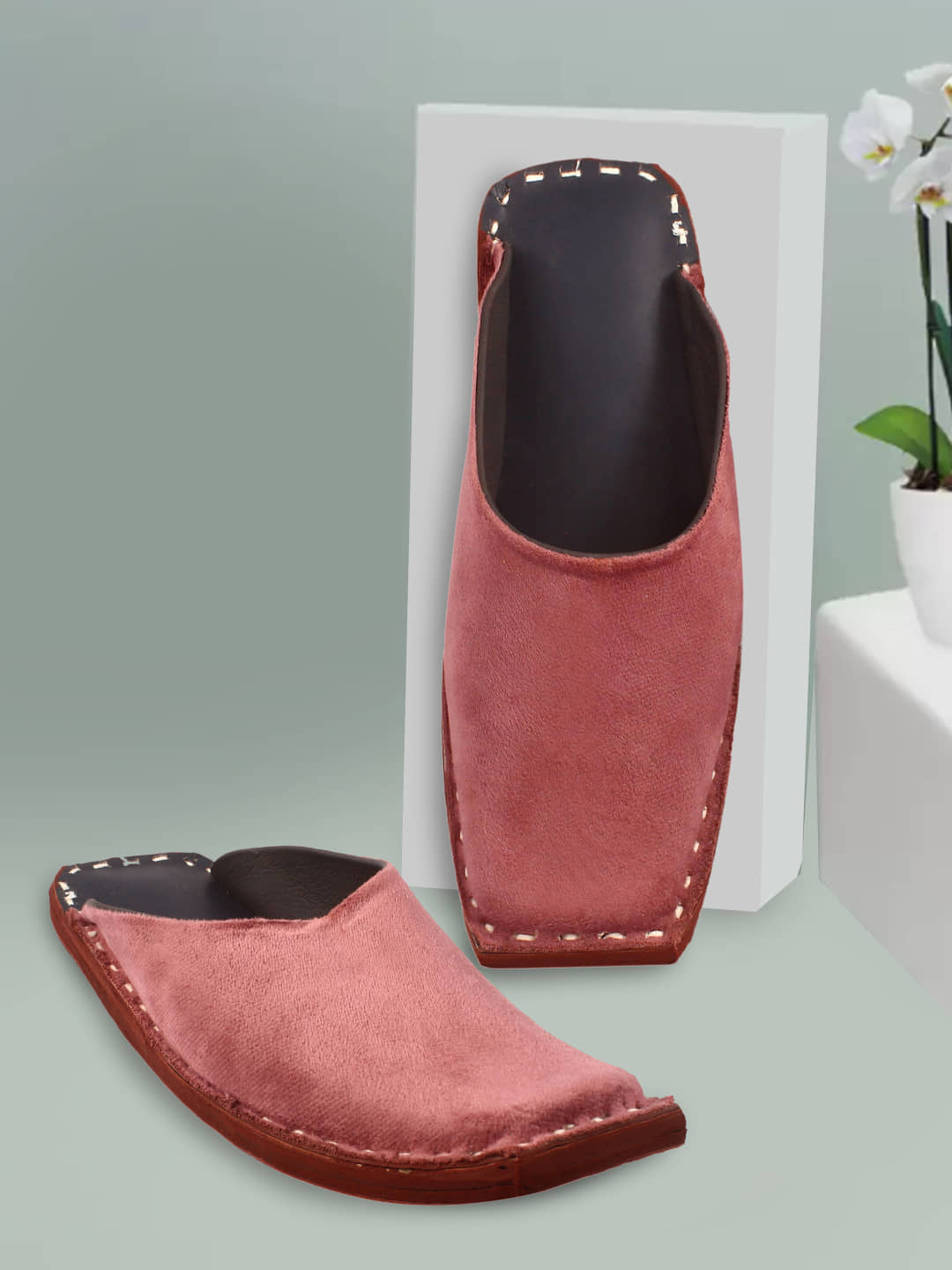 Anjaneya Creations Rose Gold Men's Mule - Ethnic Shoes | Buy online on ZillyBuy