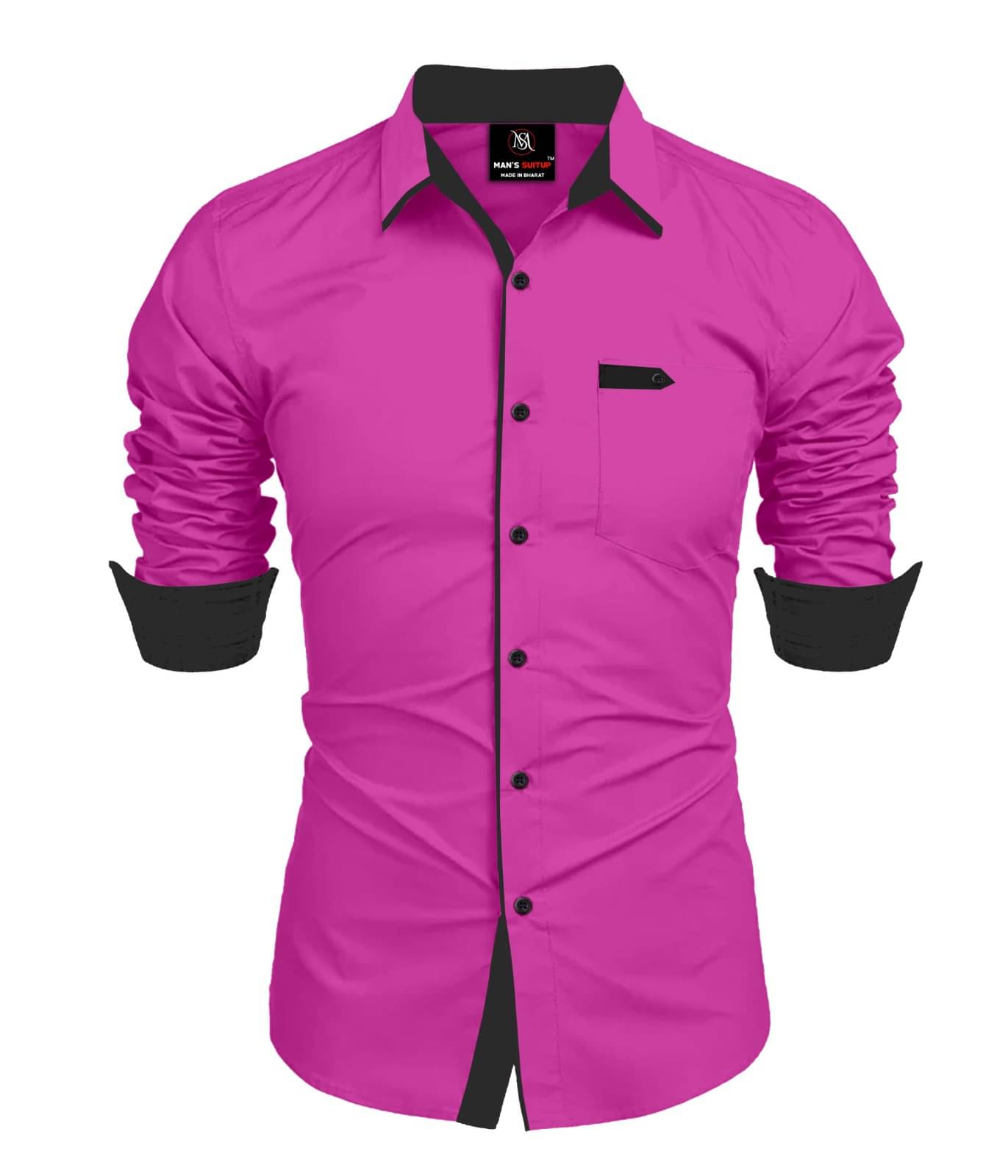     			BLACK DARK Cotton Blend Regular Fit Solids Full Sleeves Men's Casual Shirt - Purple ( Pack of 1 )