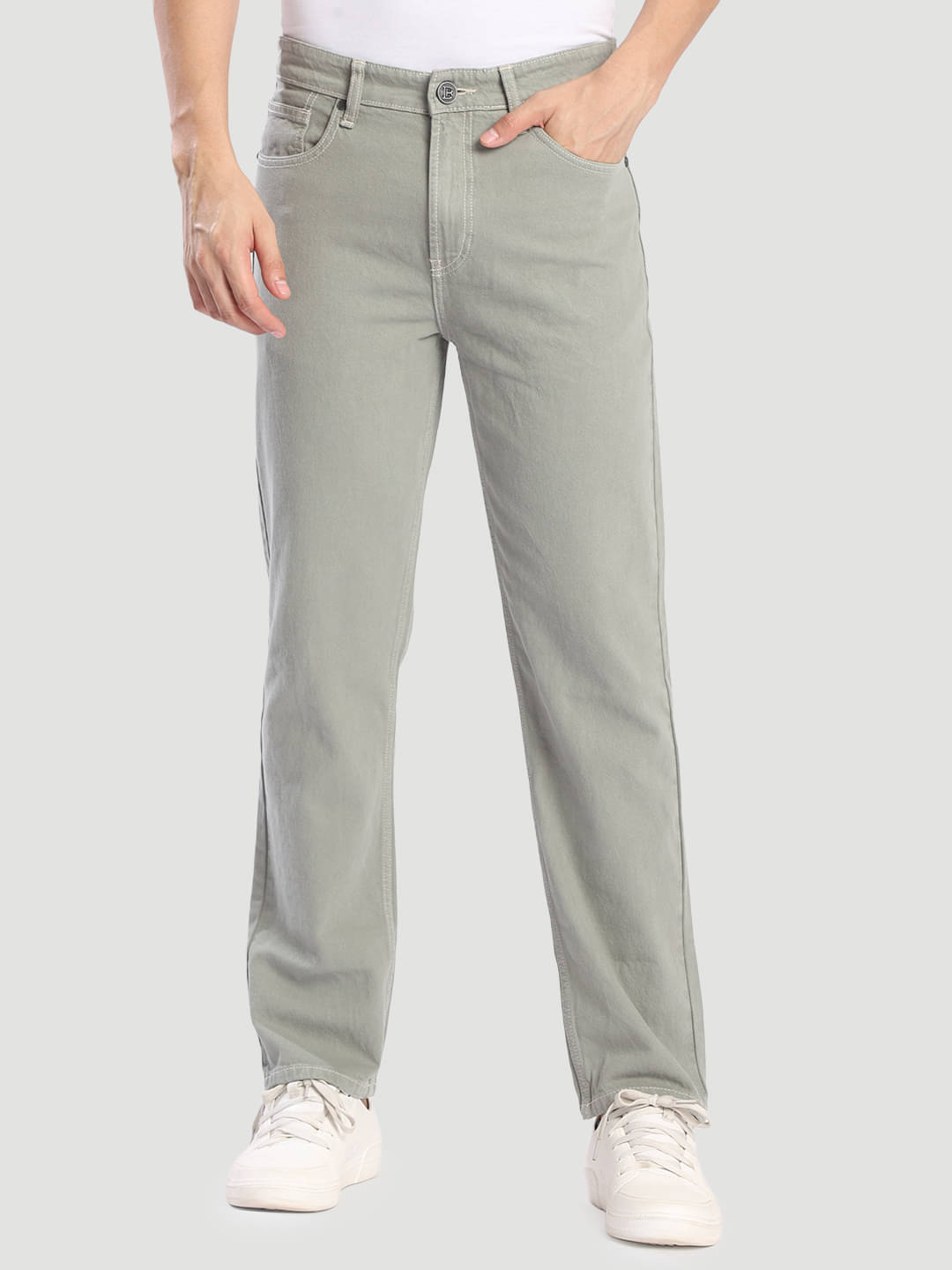     			Bene Kleed Relaxed Clean Look Men's Jeans - Light Grey ( Pack of 1 )