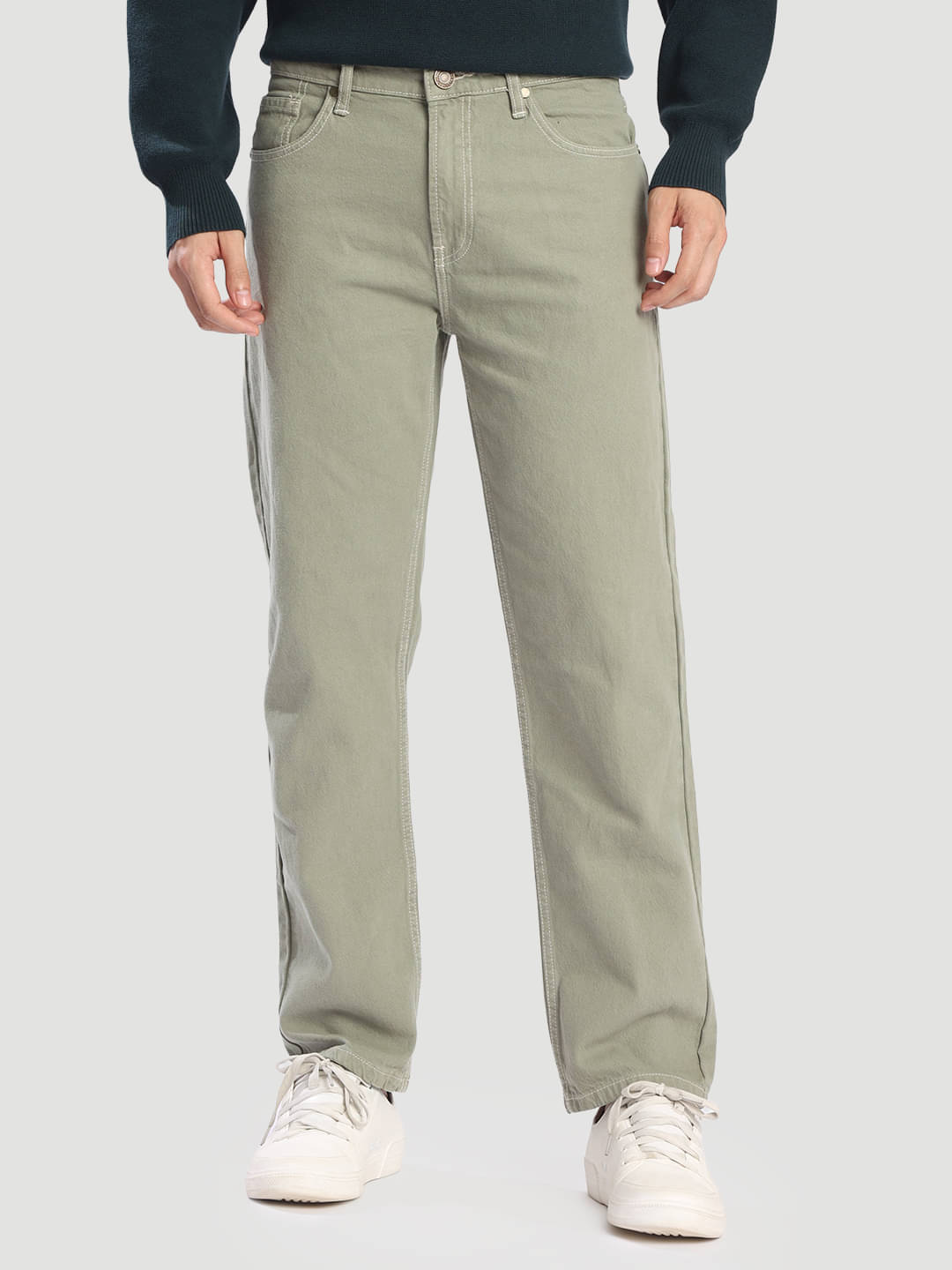    			Bene Kleed Relaxed Clean Look Men's Jeans - Olive ( Pack of 1 )