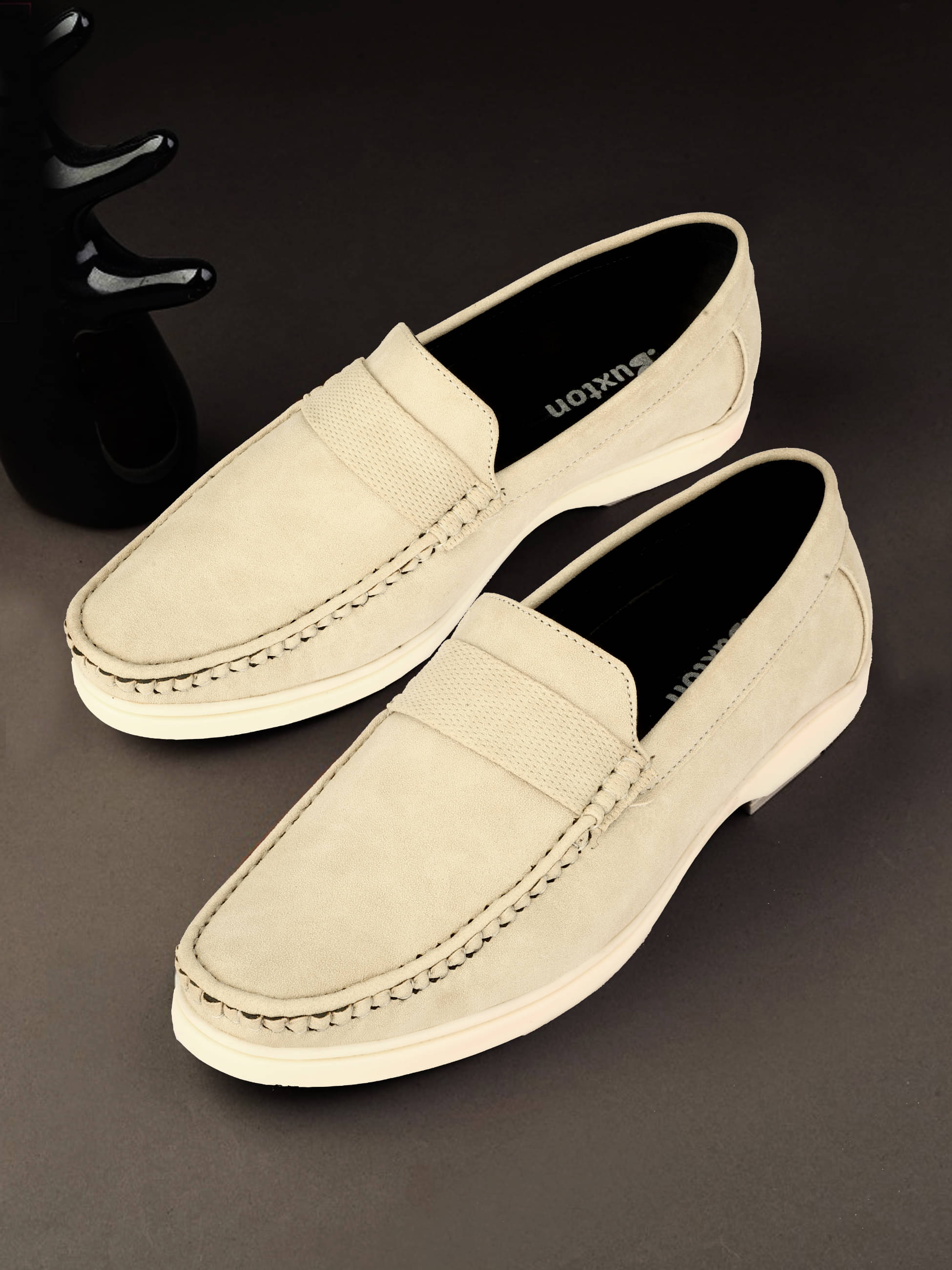     			Buxton Cream Men's Slip on Shoes