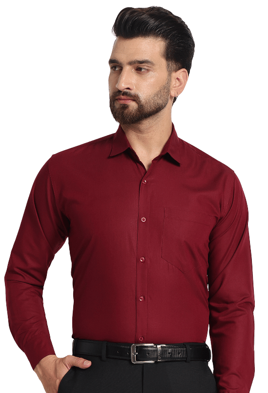 Coatside Poly Cotton Slim Fit Full Sleeves Men's Formal Shirt - Maroon ( Pack of 1 ) Coatside Poly Cotton Slim Fit Full Sleeves Men's Formal Shirt - Maroon ( Pack of 1 )