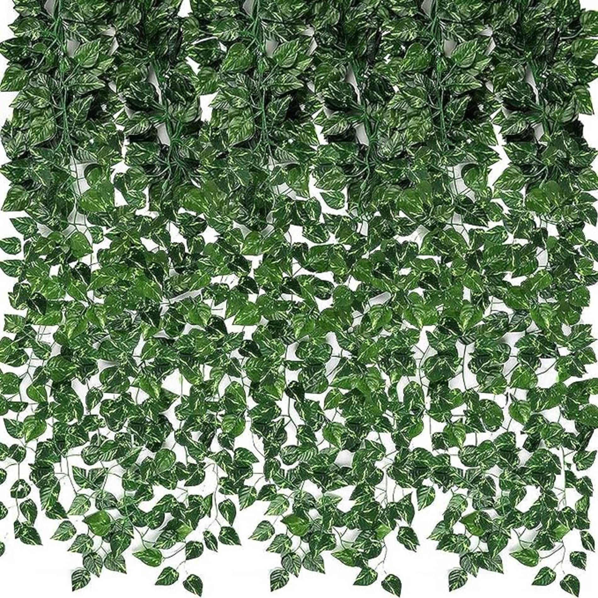     			Decorative Artificial Money Plant Leaf Garland – 6 Feet Long Faux Greenery Vine for Home, Office, Wedding & Party Decoration(Pack of 9)
