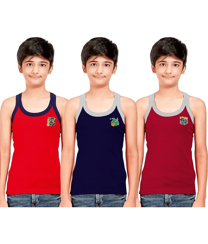 Drako Pack of 3 Boys Cotton Vest ( Multicolor ) - Nightwear & Loungewear | Buy online on ZillyBuy