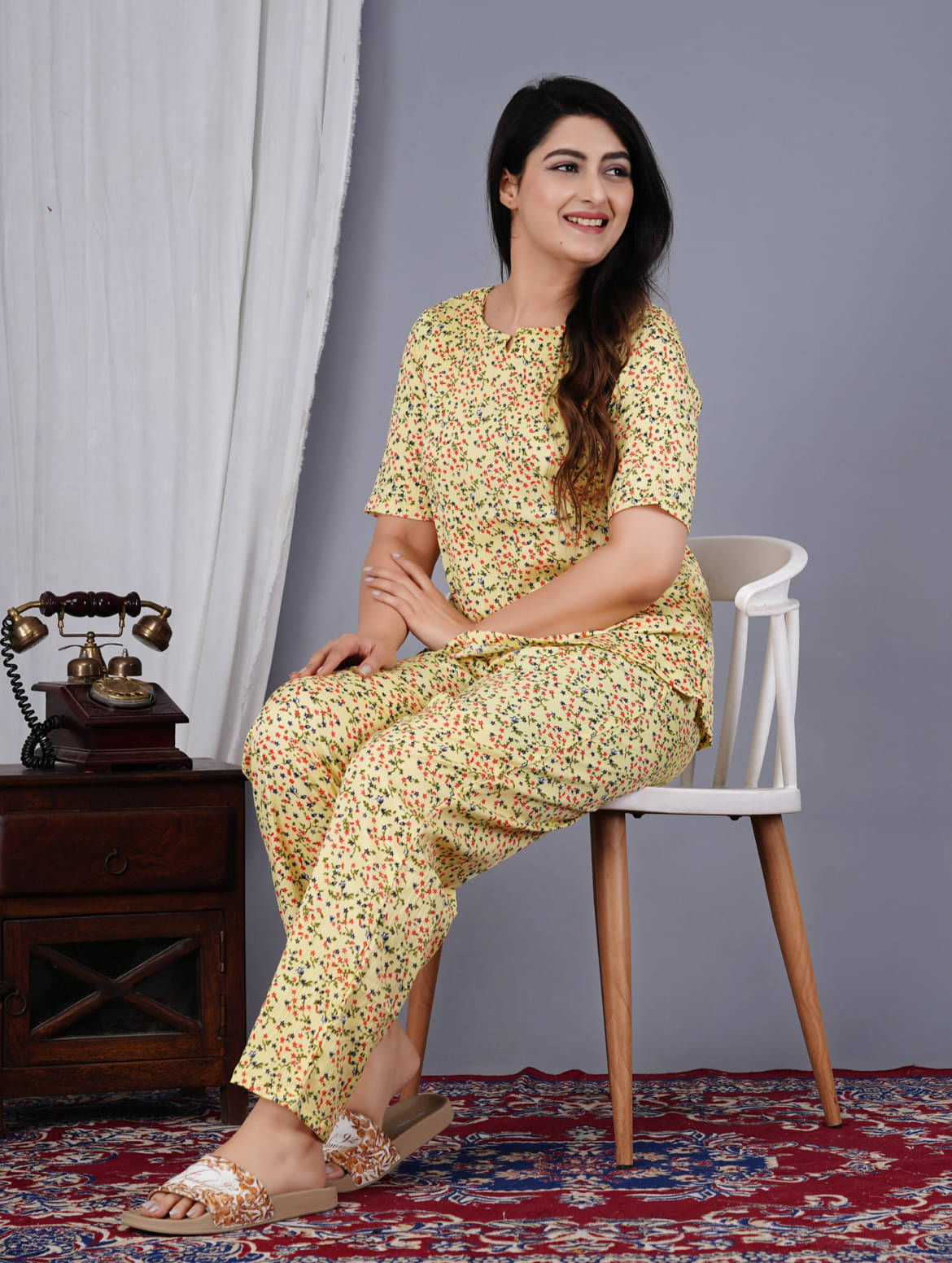     			EXPORTHOUSE Women Polyester Nightwear Set of 1 ( 1 Nighty )