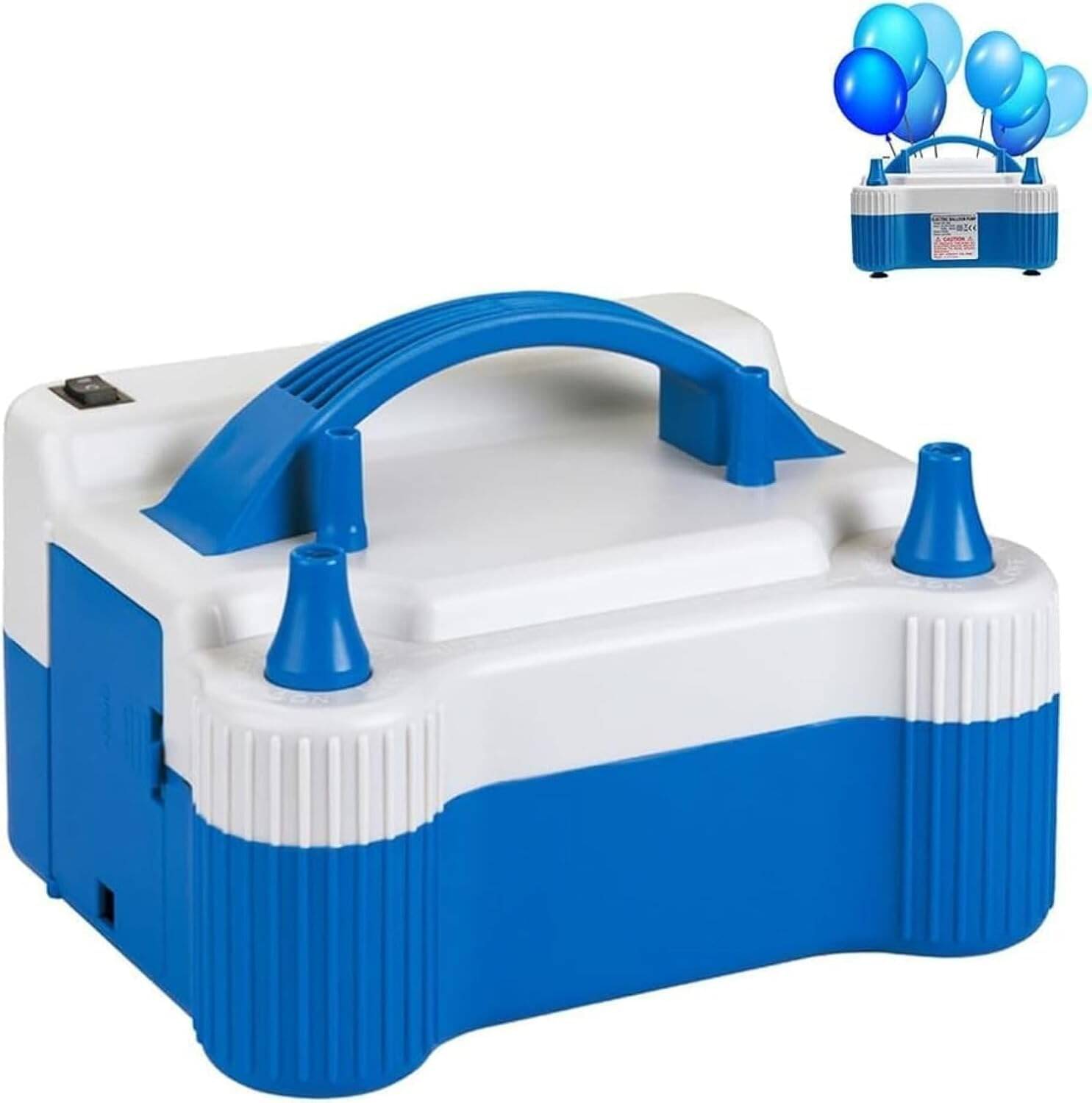     			Electric Air Balloon Pump Machine - Dual Nozzle Balloon Pump With 2Pcs Tying Tool, Electric- Baloon Pumper Electronic For Birthday Decorations