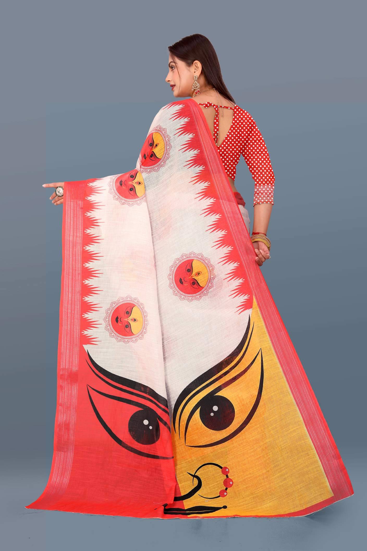     			Ethnic Trendz Cotton Printed Regular Saree With Unstitched Blouse Piece ( Multicolor 1 )