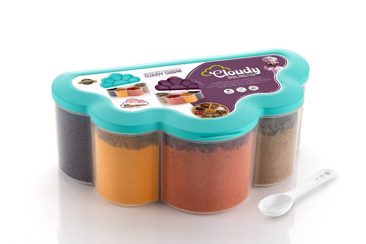     			FIT4CHEF Cloudy Spice Box Polyproplene Teal Spice Container ( Set of 1 )