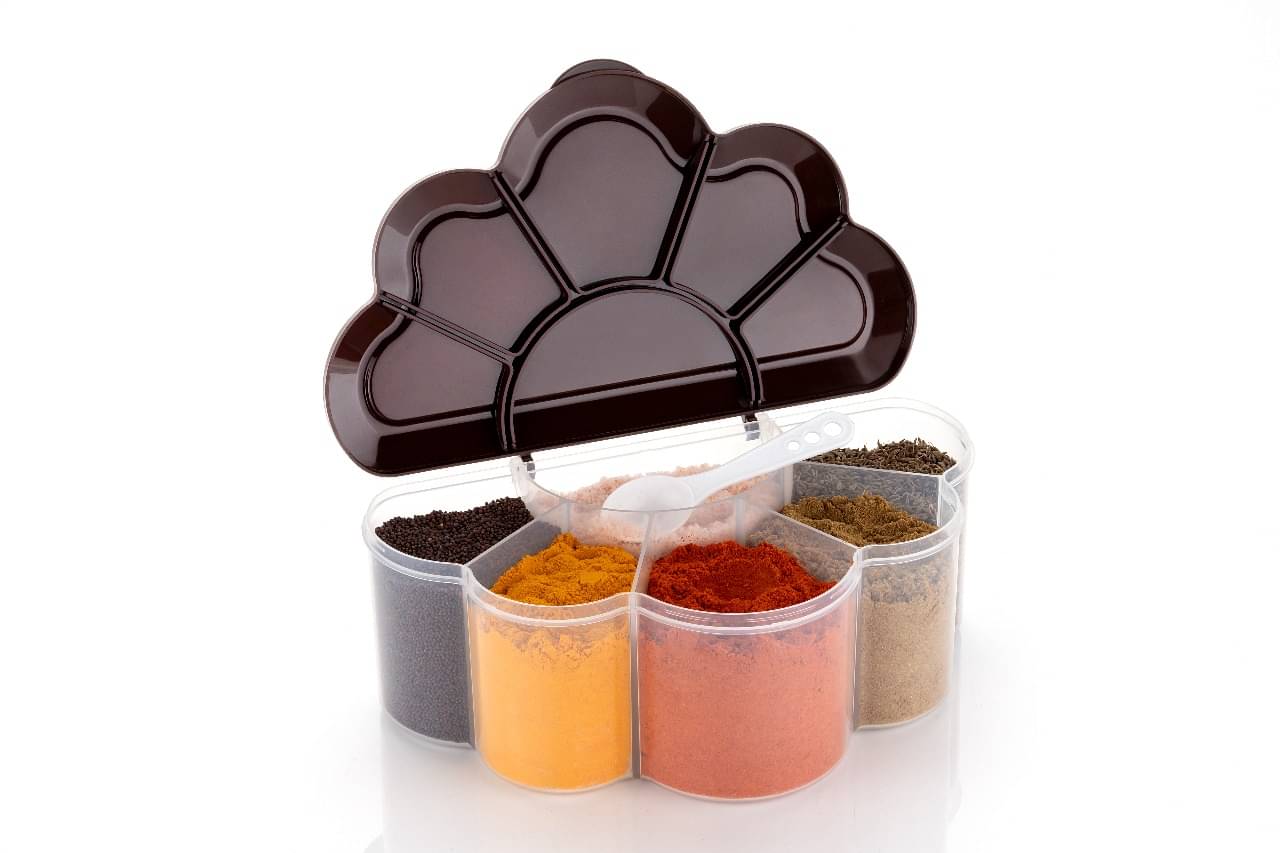     			FIT4CHEF Spice Container Set Polyproplene Brown Spice Container ( Set of 1 )