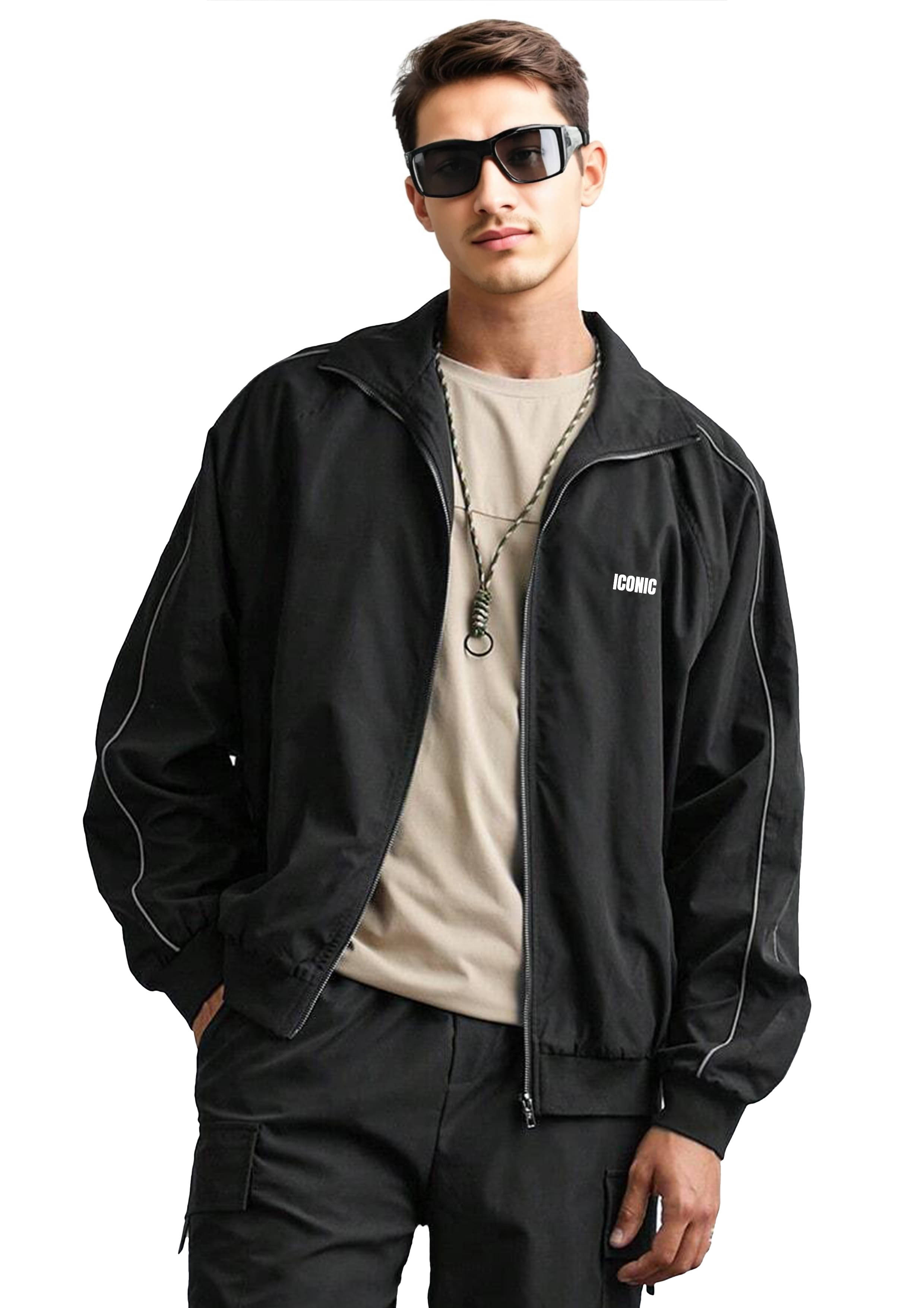 FTX Polyester Men's Casual Jacket - Black ( Pack of 1 ) FTX Polyester Men's Casual Jacket - Black ( Pack of 1 )