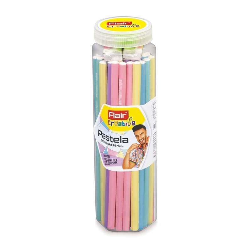Flair Creative Pastela Wooden Pencils – Pack of 50 Flair Creative Pastela Wooden Pencils – Pack of 50