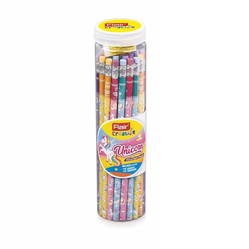 Flair Creative Unicorn Wooden Pencil Pack of 30 – Premium HB Graphite Pencils     			Flair Creative Unicorn Wooden Pencil Pack of 30 – Premium HB Graphite Pencils