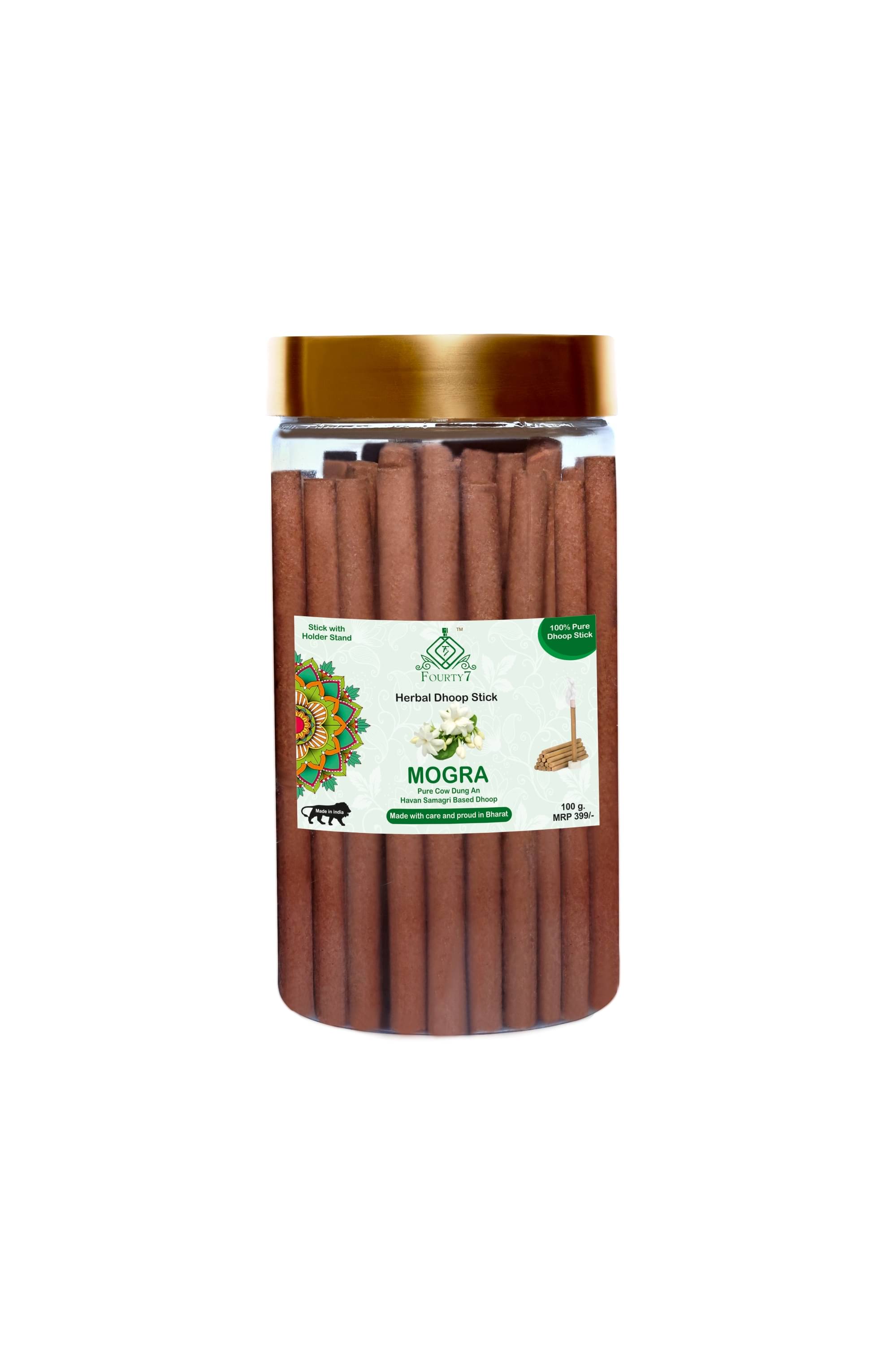     			Fourty 7 Dhoop,Incense Dhoop Sticks Mogra 100 gm ( Pack of 1 )