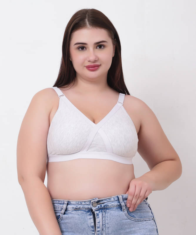 Funhame Pack of 1 Cotton Non Padded Minimizer Bra For Women ( White )     			Funhame Pack of 1 Cotton Non Padded Minimizer Bra For Women ( White )