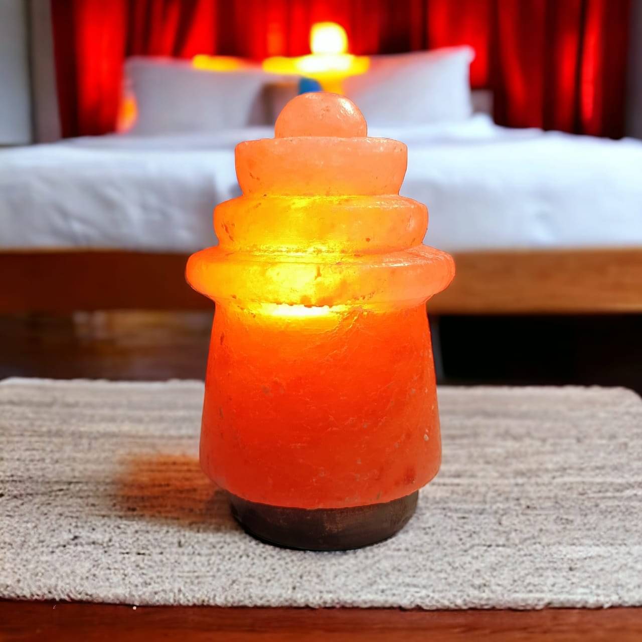 GLOBAL AROMA Orange Himalayan Salt Table Lamp ( Pack of 1 )     			GLOBAL AROMA Orange Himalayan Salt Table Lamp ( Pack of 1 )