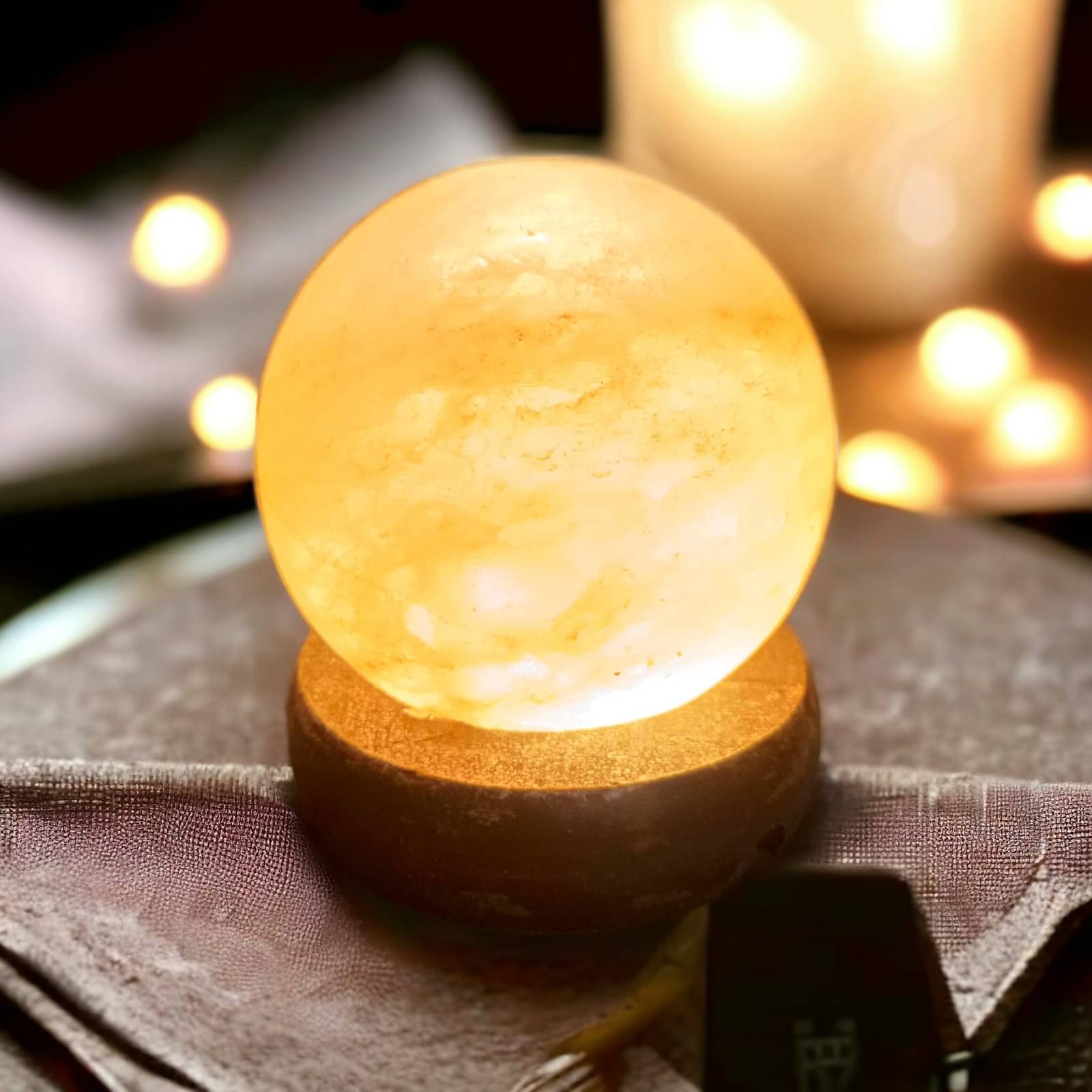 GLOBAL AROMA Orange Himalayan Salt Table Lamp ( Pack of 1 ) GLOBAL AROMA Orange Himalayan Salt Table Lamp ( Pack of 1 )