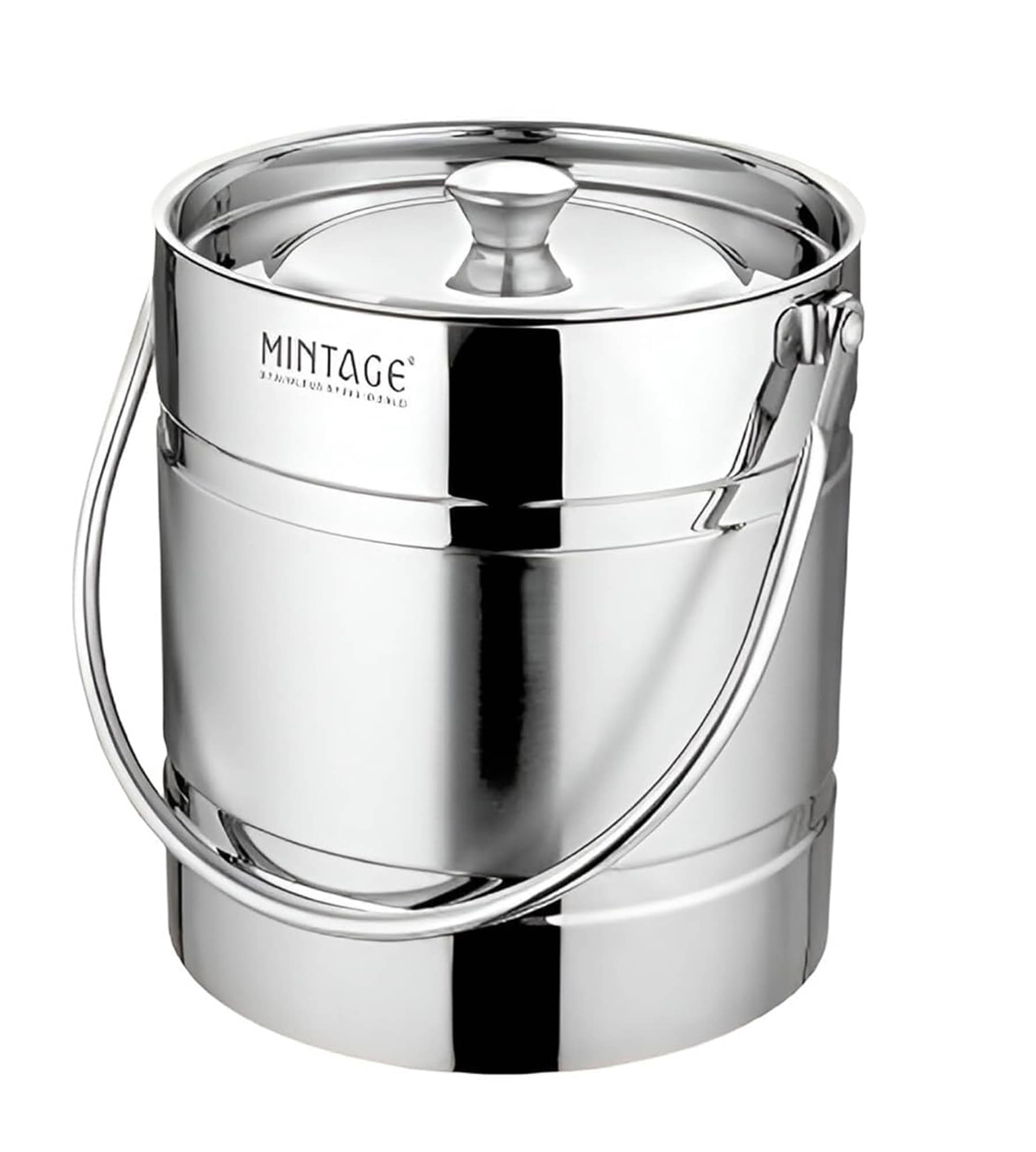     			Generic Steel Silver Milk Container ( Set of 1 )