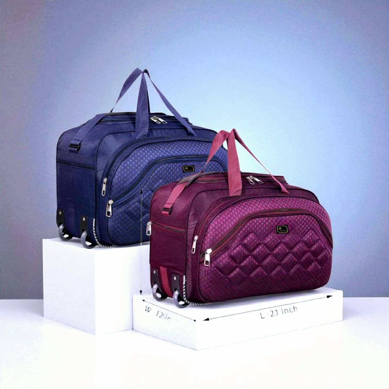     			INFXXO 60 Ltrs Blue Polyester Duffle Bag