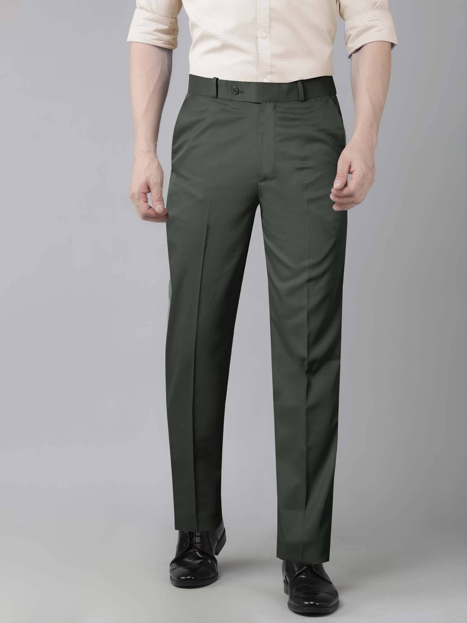    			JB JUST BLACK Regular Men's Formal Trouser - Olive Green ( Pack of 1 )