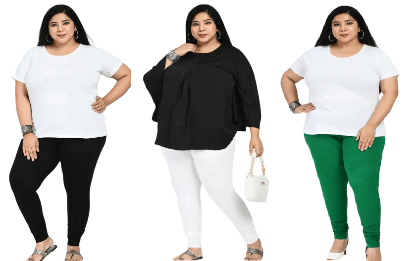     			KAFF Pack of 3 Cotton Blend Women Legging ( Multicolor )