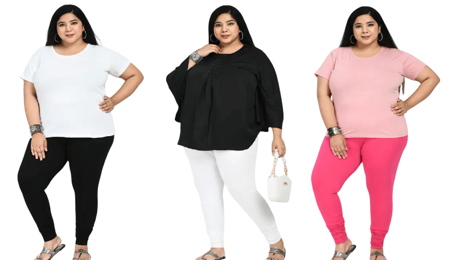     			KAFF Pack of 3 Cotton Blend Women Legging ( Multicolor )