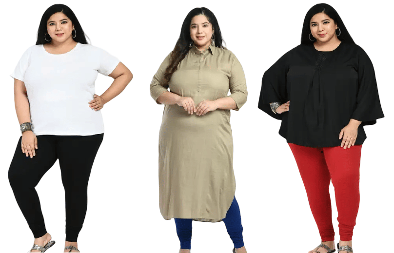     			KAFF Pack of 3 Cotton Blend Women Legging ( Multicolor )