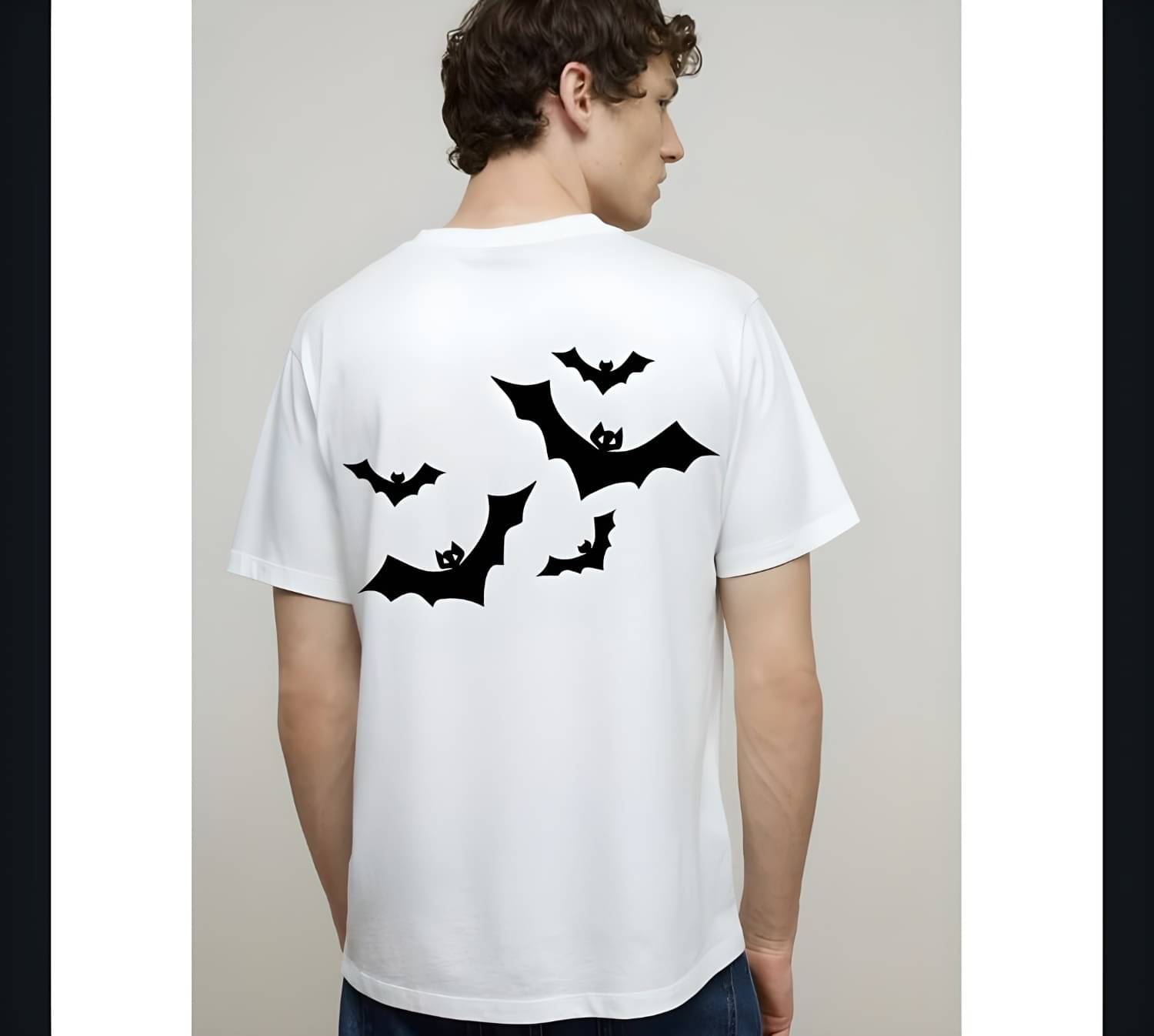     			KM Men Polyester Regular Fit Printed T-Shirt ( White )