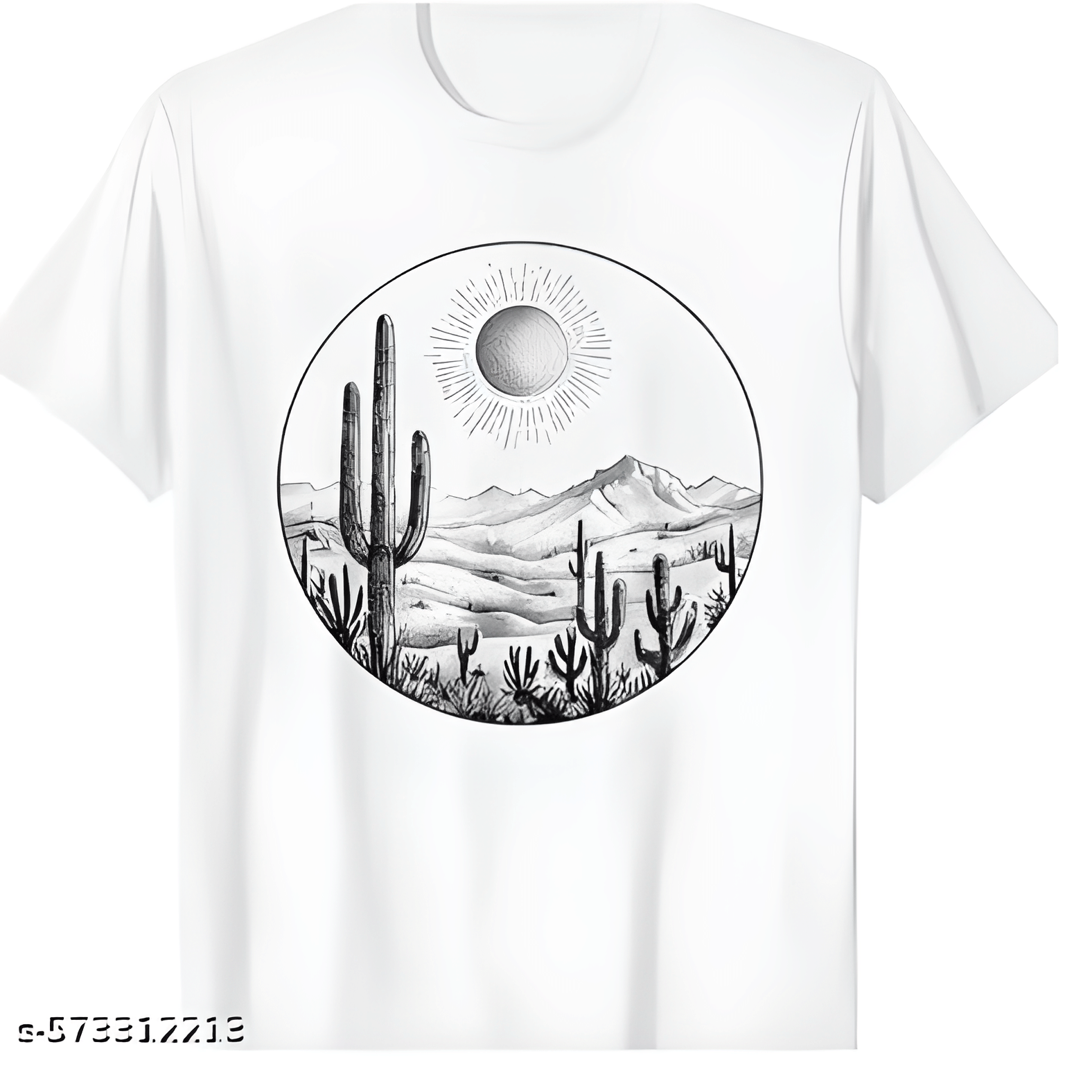     			KM Men Polyester Regular Fit Printed T-Shirt ( White )