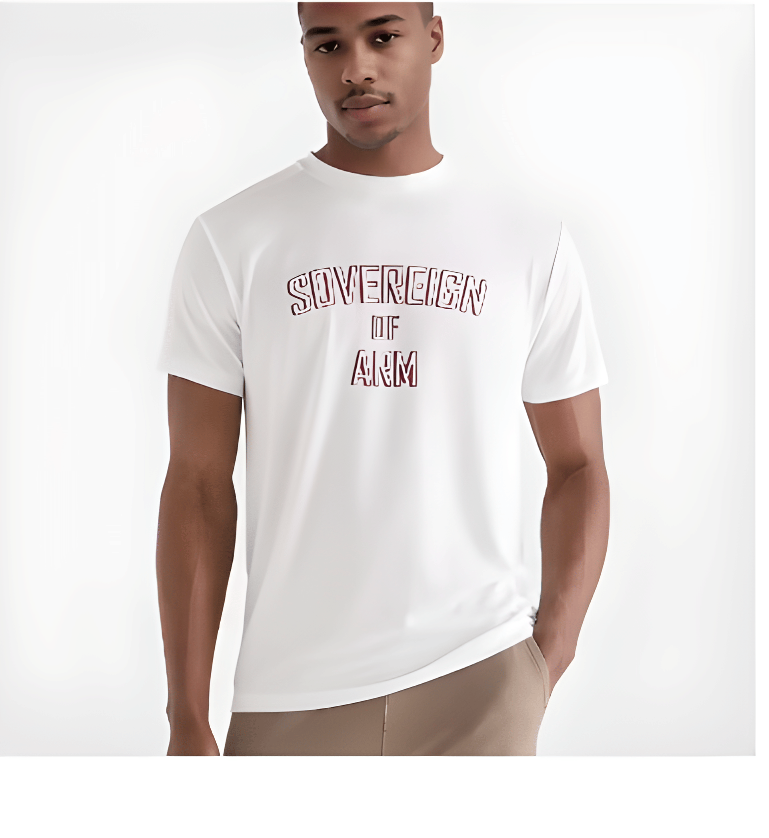     			KM Men Polyester Regular Fit Printed T-Shirt ( White )