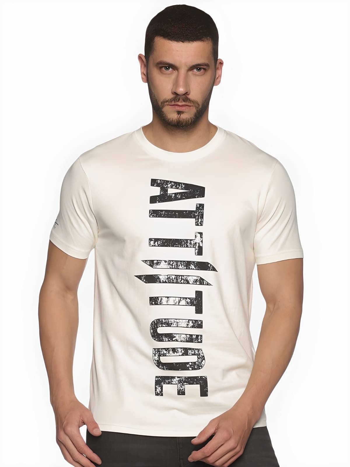KM Men Polyester Regular Fit Printed T-Shirt ( White ) KM Men Polyester Regular Fit Printed T-Shirt ( White )
