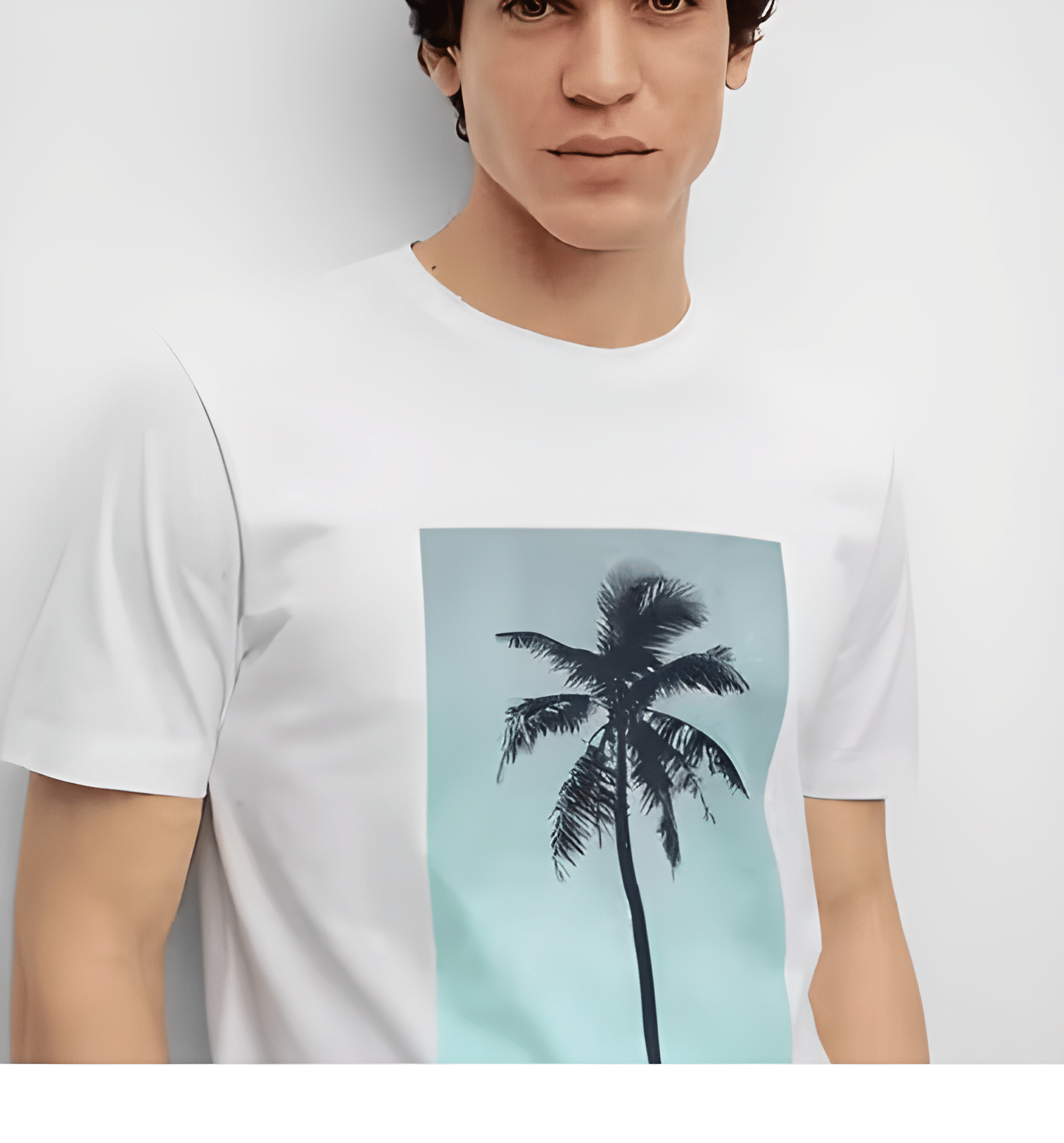     			KM Men Polyester Regular Fit Printed T-Shirt ( White )