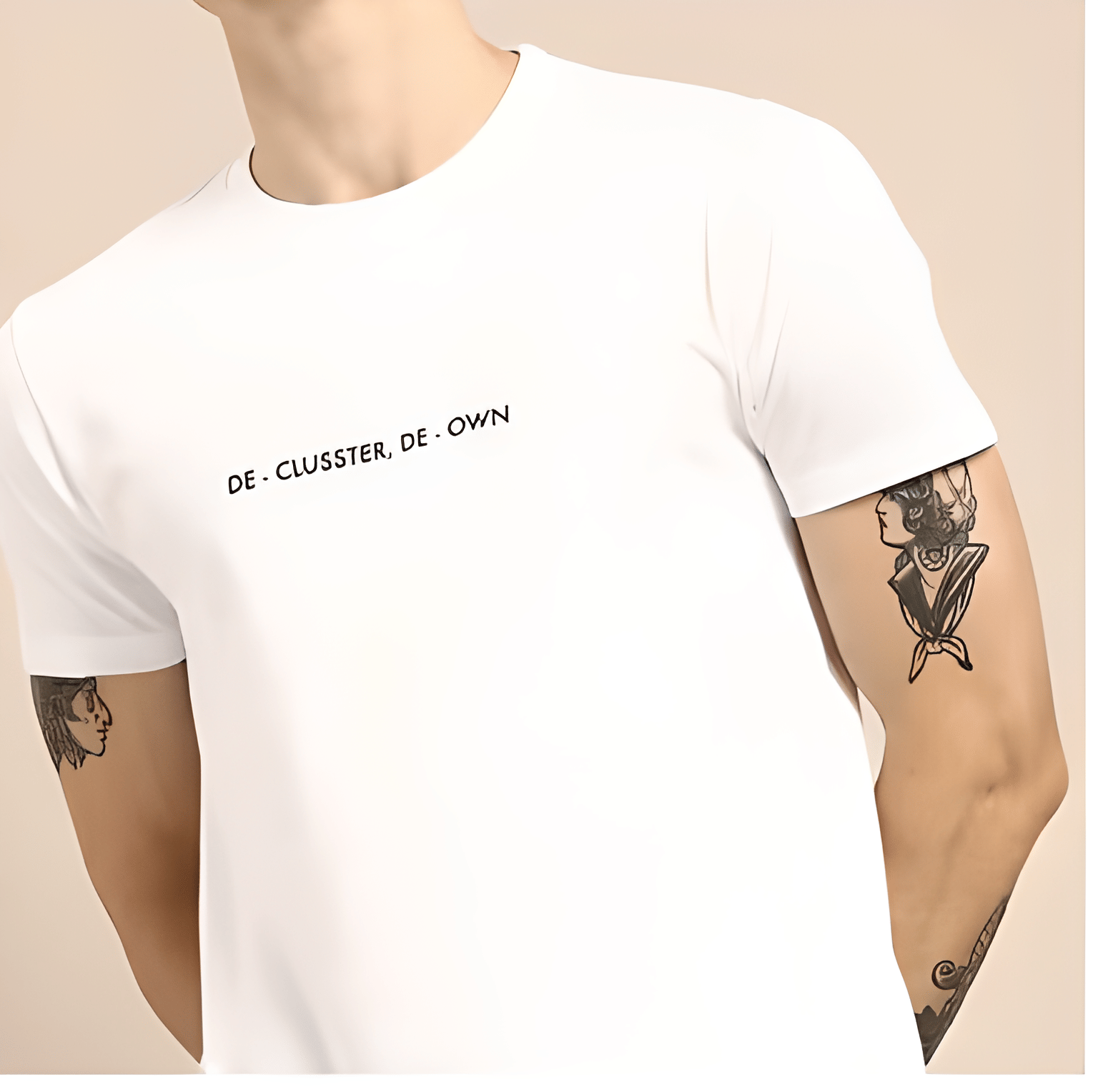     			KM Men Polyester Regular Fit Printed T-Shirt ( White )