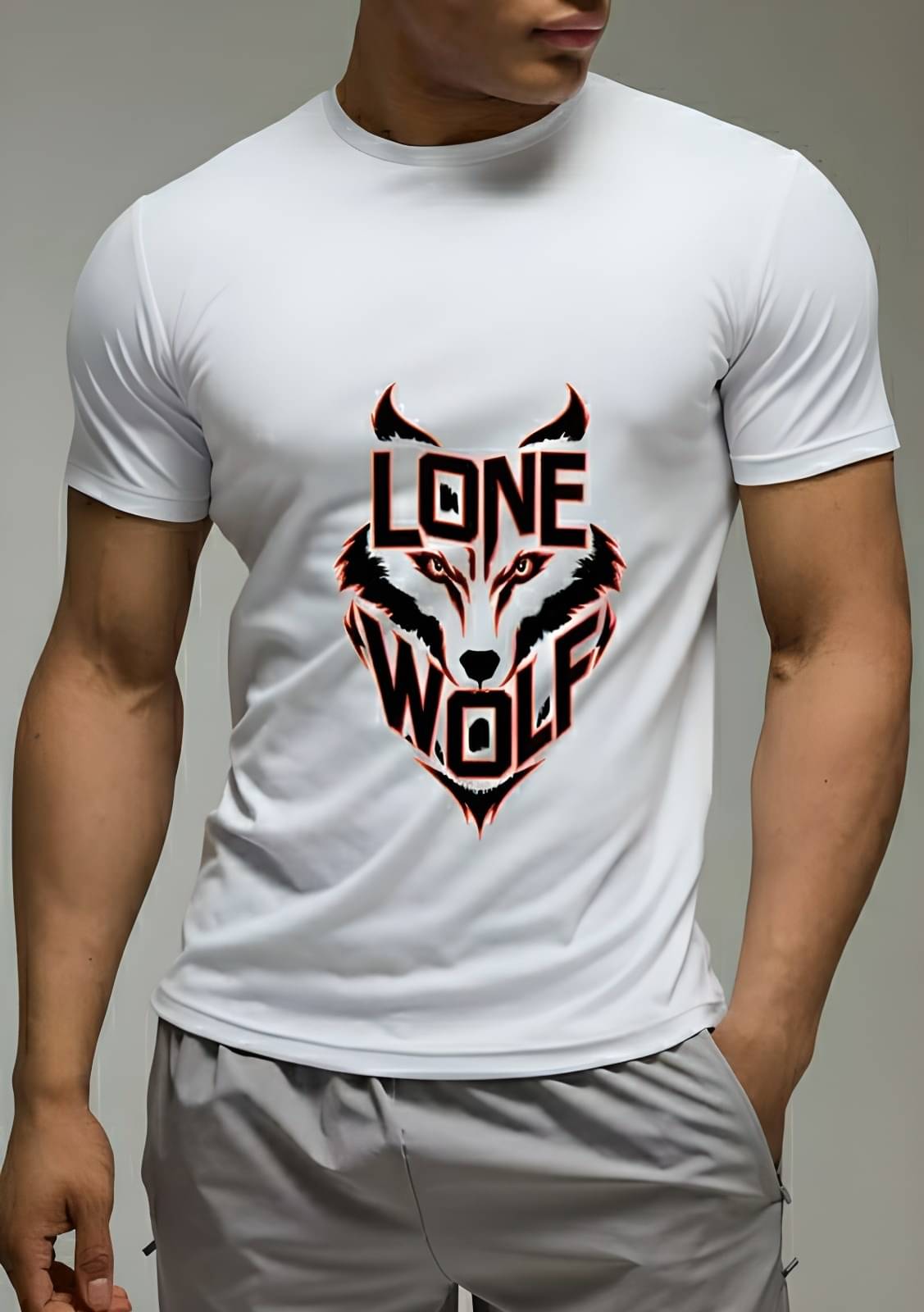     			KM Men Polyester Regular Fit Printed T-Shirt ( White )