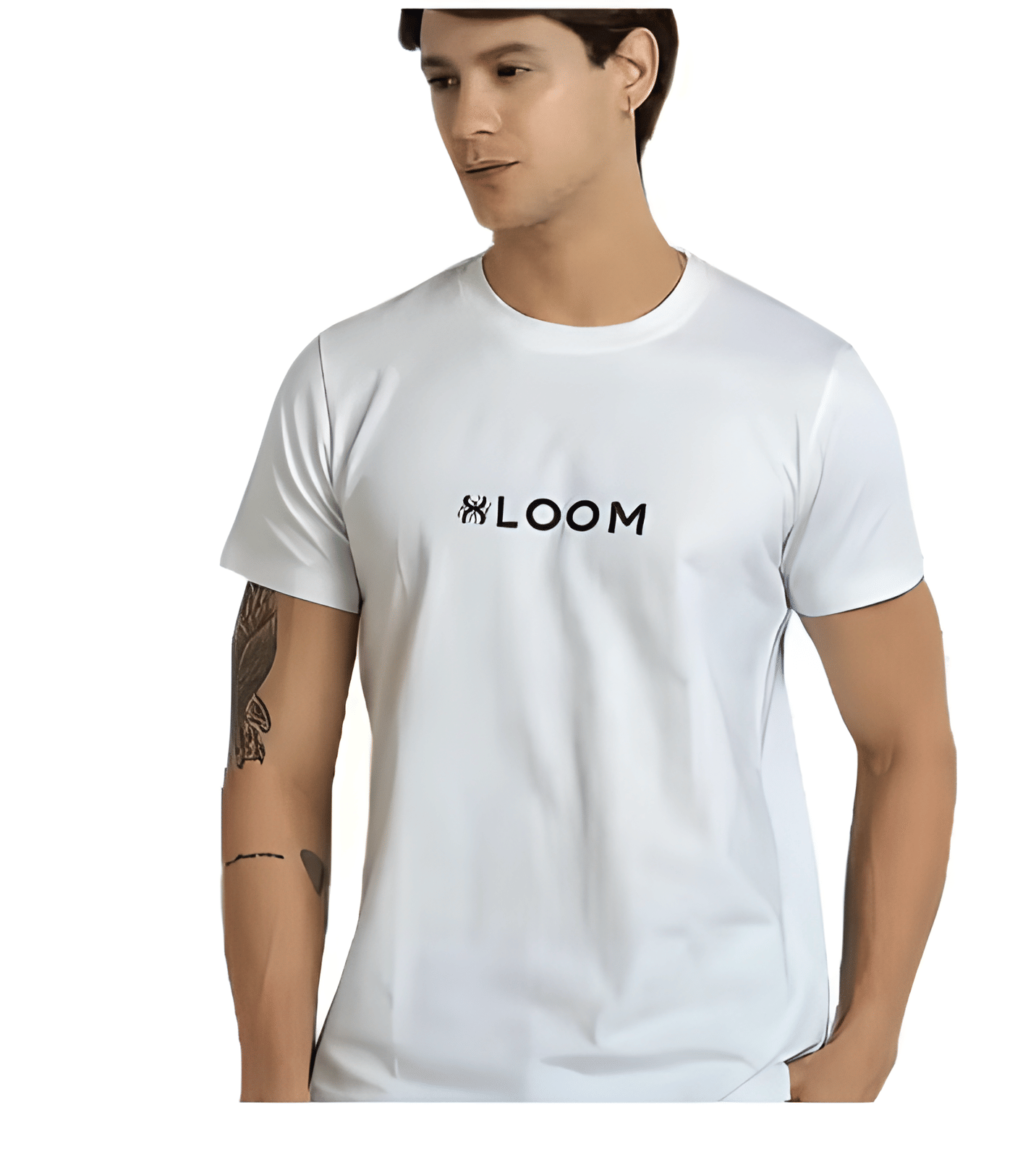     			KM Men Polyester Regular Fit Printed T-Shirt ( White )