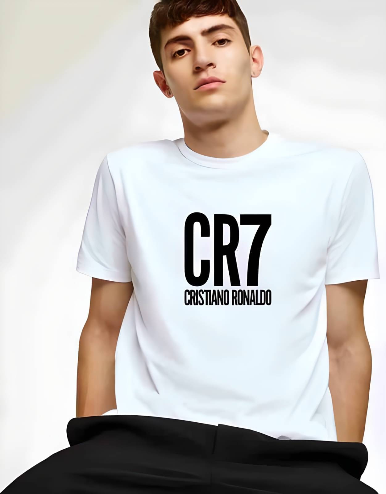     			KM Men Polyester Regular Fit Printed T-Shirt ( White )