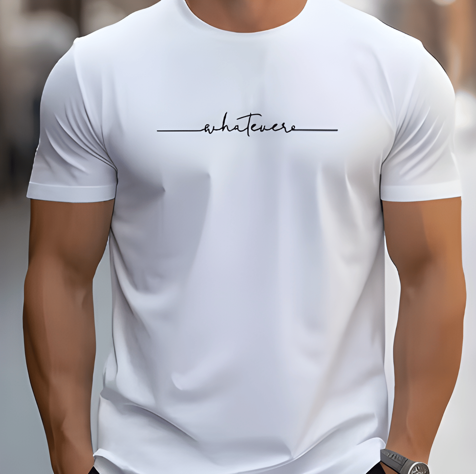     			KM Men Polyester Regular Fit Printed T-Shirt ( White )