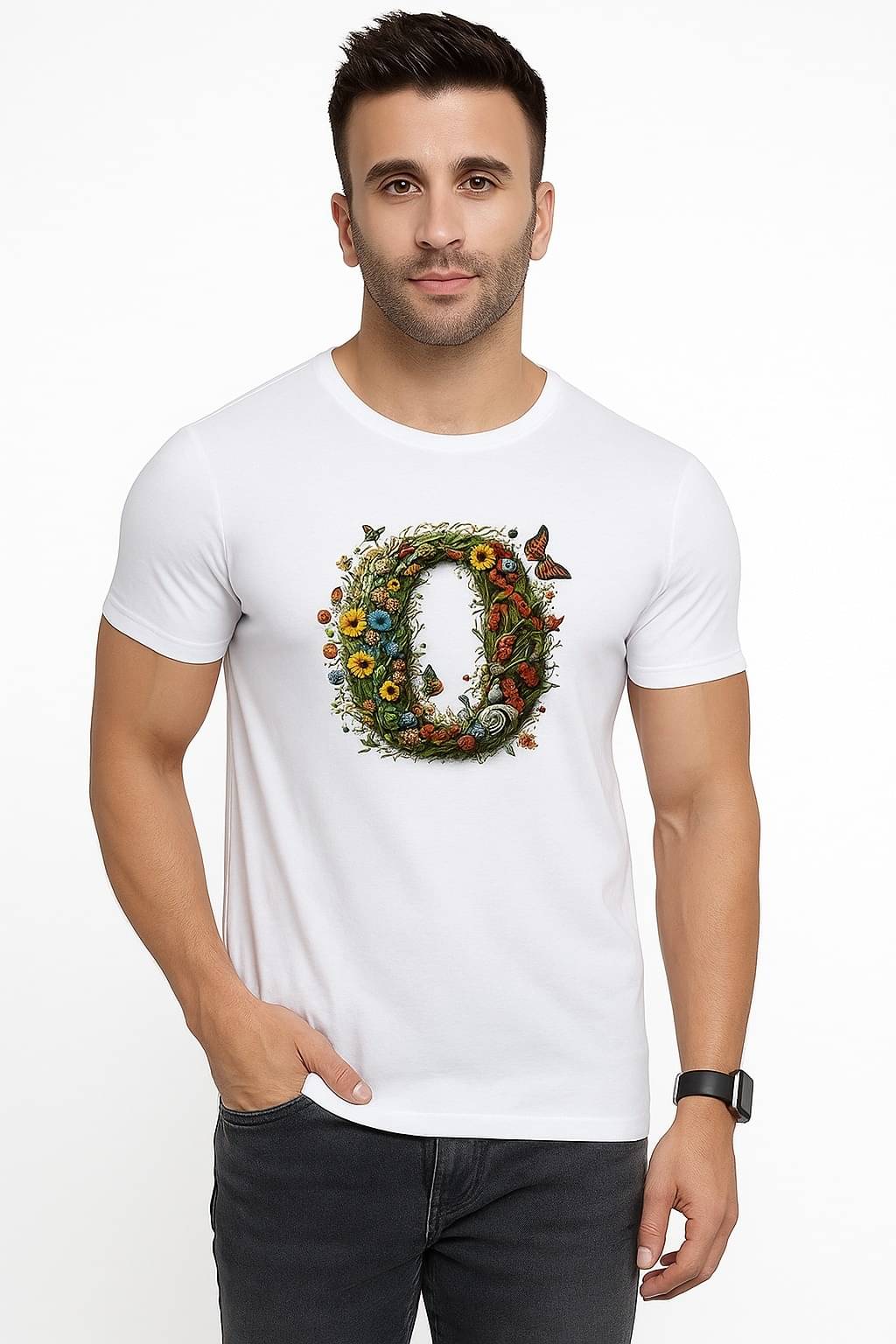 KM Men Polyester Regular Fit Printed T-Shirt ( White ) KM Men Polyester Regular Fit Printed T-Shirt ( White )