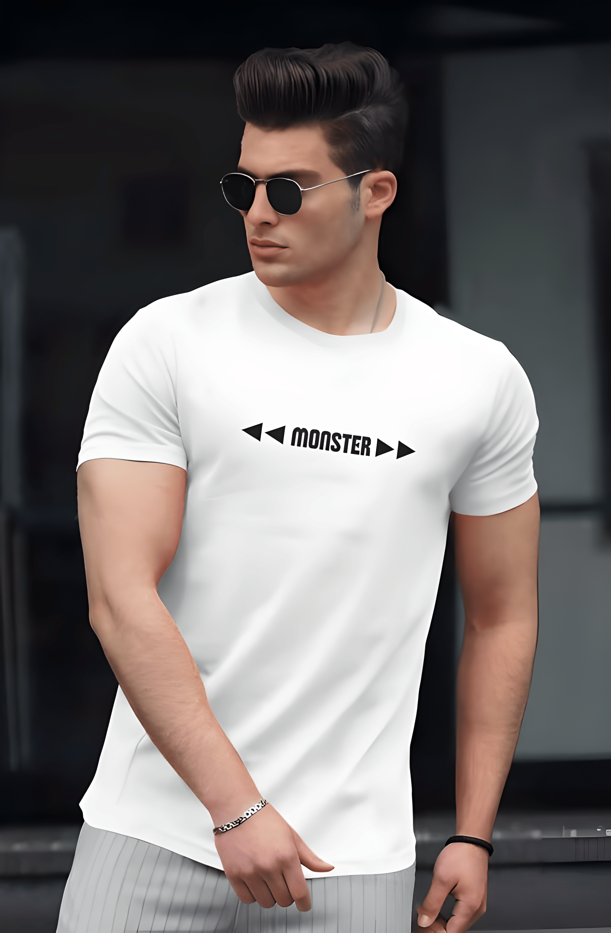 KM Men Polyester Regular Fit Printed T-Shirt ( White ) KM Men Polyester Regular Fit Printed T-Shirt ( White )