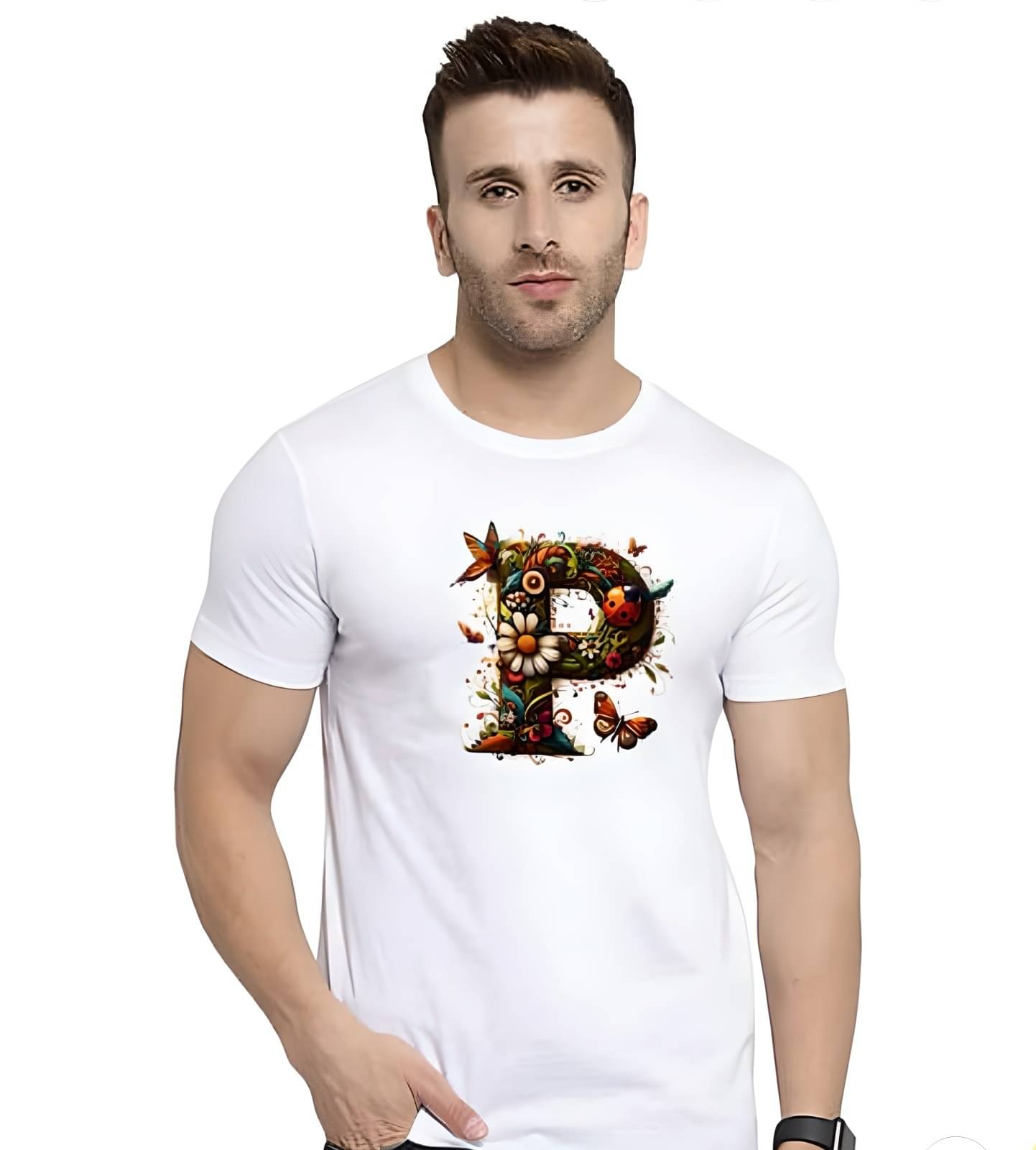 KM Men Polyester Regular Fit Printed T-Shirt ( White ) KM Men Polyester Regular Fit Printed T-Shirt ( White )